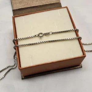 39,0 cm / 1,5 mm Venezianerkette Halskette Silber 925 Vintage edel HK231