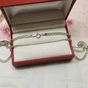 44 cm / 3,1 mm Kette Gliederkette Halskette Silber 925 Vintage elegant SK357