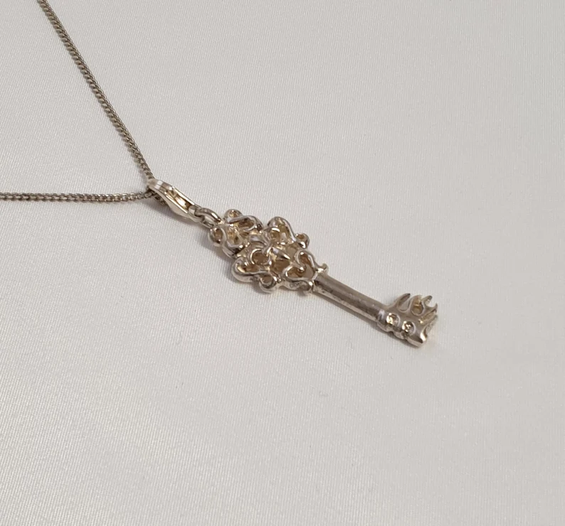 Anhänger Silberanhänger Silber 925 Schlüssel nostalgisches Design Vintage SKA411 – Bild 3