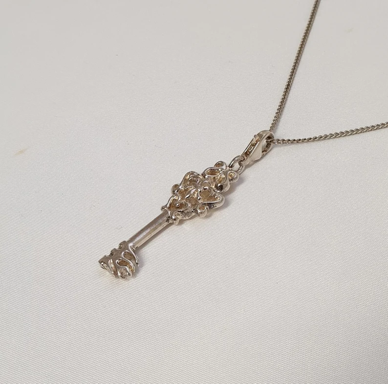 Anhänger Silberanhänger Silber 925 Schlüssel nostalgisches Design Vintage SKA411 – Bild 2