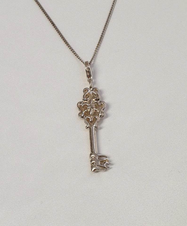 Anhänger Silberanhänger Silber 925 Schlüssel nostalgisches Design Vintage SKA411