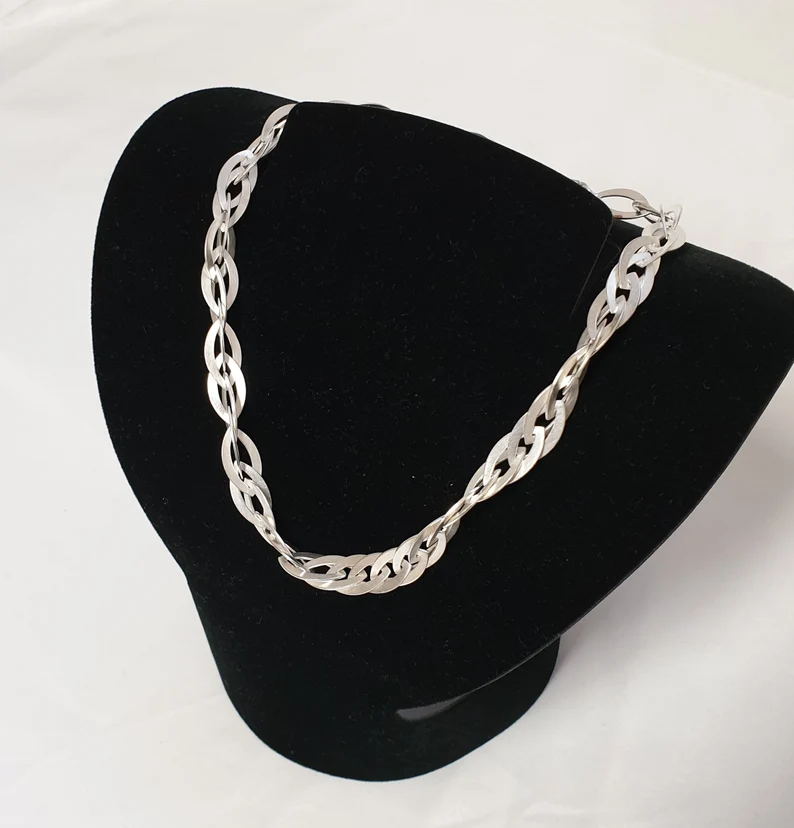 43 cm Designer Kette Halskette Gliederkette Silberkette Silber 925 Vintage elegant SK534 – Bild 4