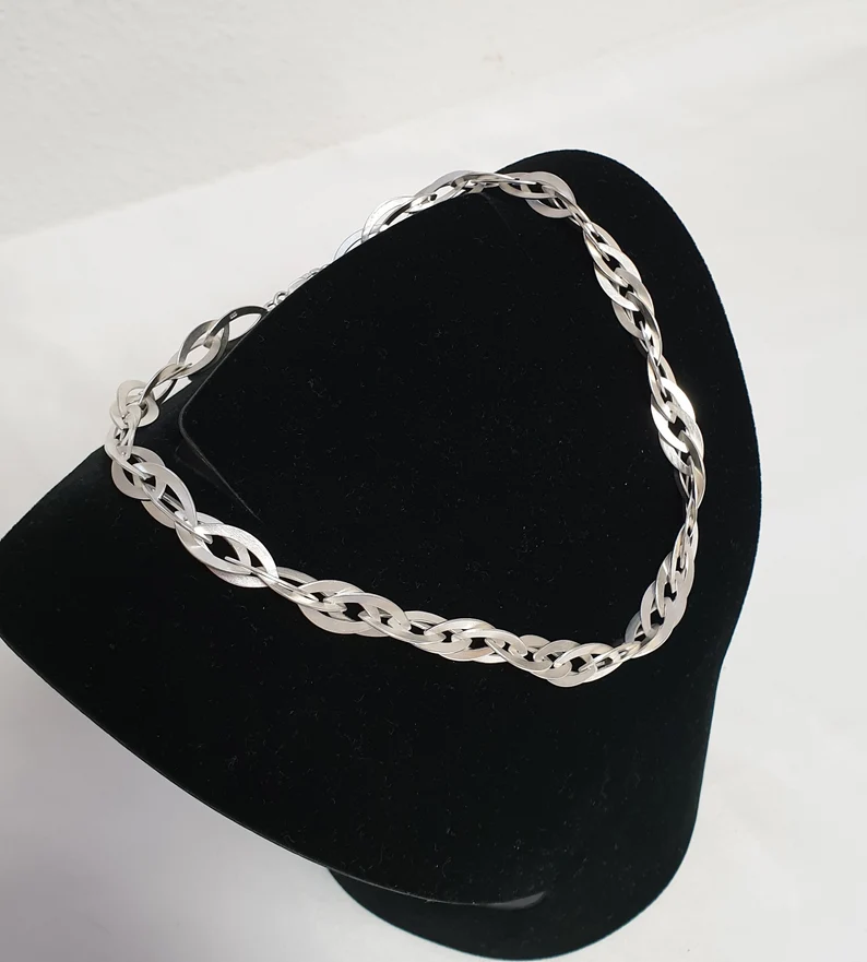 43 cm Designer Kette Halskette Gliederkette Silberkette Silber 925 Vintage elegant SK534 – Bild 3