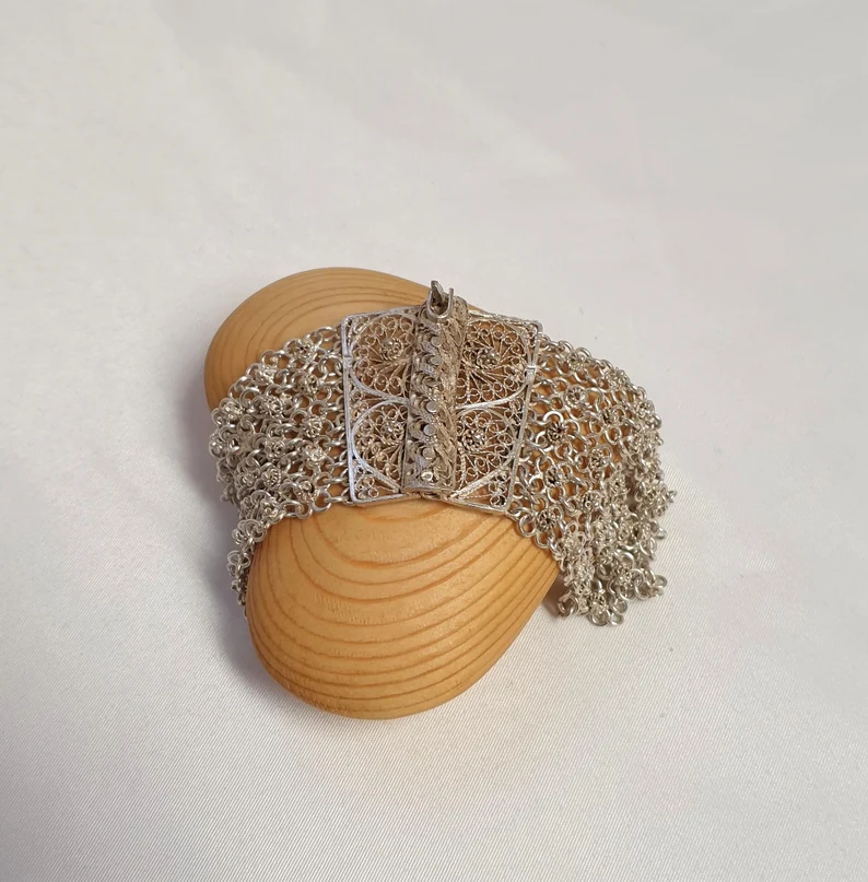 20 cm Armband Gliederarmband Friesland Silber Nostalgie Design friesisch edel Shabby Vintage SA201 – Bild 5