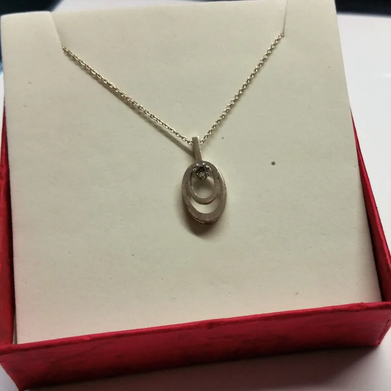 Nostalgischer Design Silberanhänger Anhänger Silber 835 Kristall klar Vintage elegant SKA1151 – Bild 4