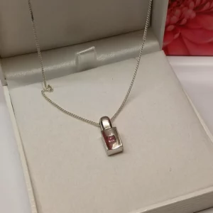 Anhänger Silberanhänger Silber 925 Kristall rosa pink Vintage elegant SKA1046