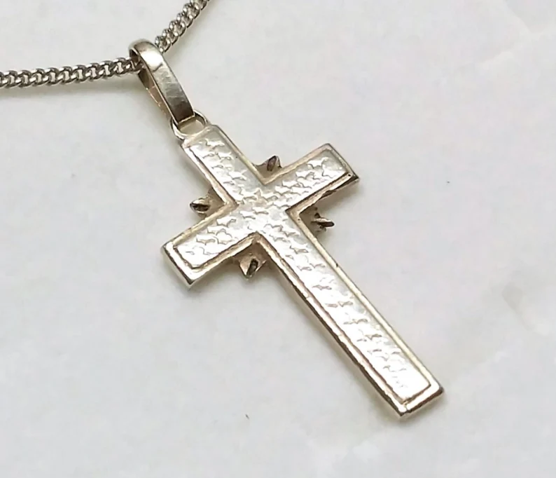 Anhänger Silberanhänger Kreuzanhänger Kreuz Silber 800 Vintage Nostalgie SKA1184