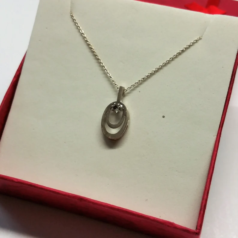 Nostalgischer Design Silberanhänger Anhänger Silber 835 Kristall klar Vintage elegant SKA1151 – Bild 3