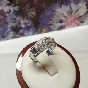 17,9 mm Silberring Ring Silber 925 Kristalle klar edel Glitzer Vintage SR339