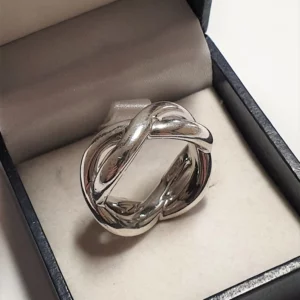 17 mm Nostalgischer Ring Silber 925 geflochtenes Design Vintage elegant SR279