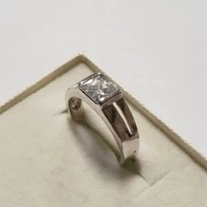 17,7 mm Ring Silberring Silber 925 Kristallstein klar Vintage elegant SR260