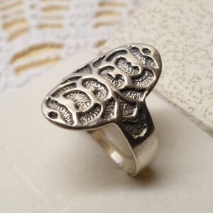 19,6 mm Nostalgischer Ring Silber 925 Vintage Design elegant selten rar SR1408