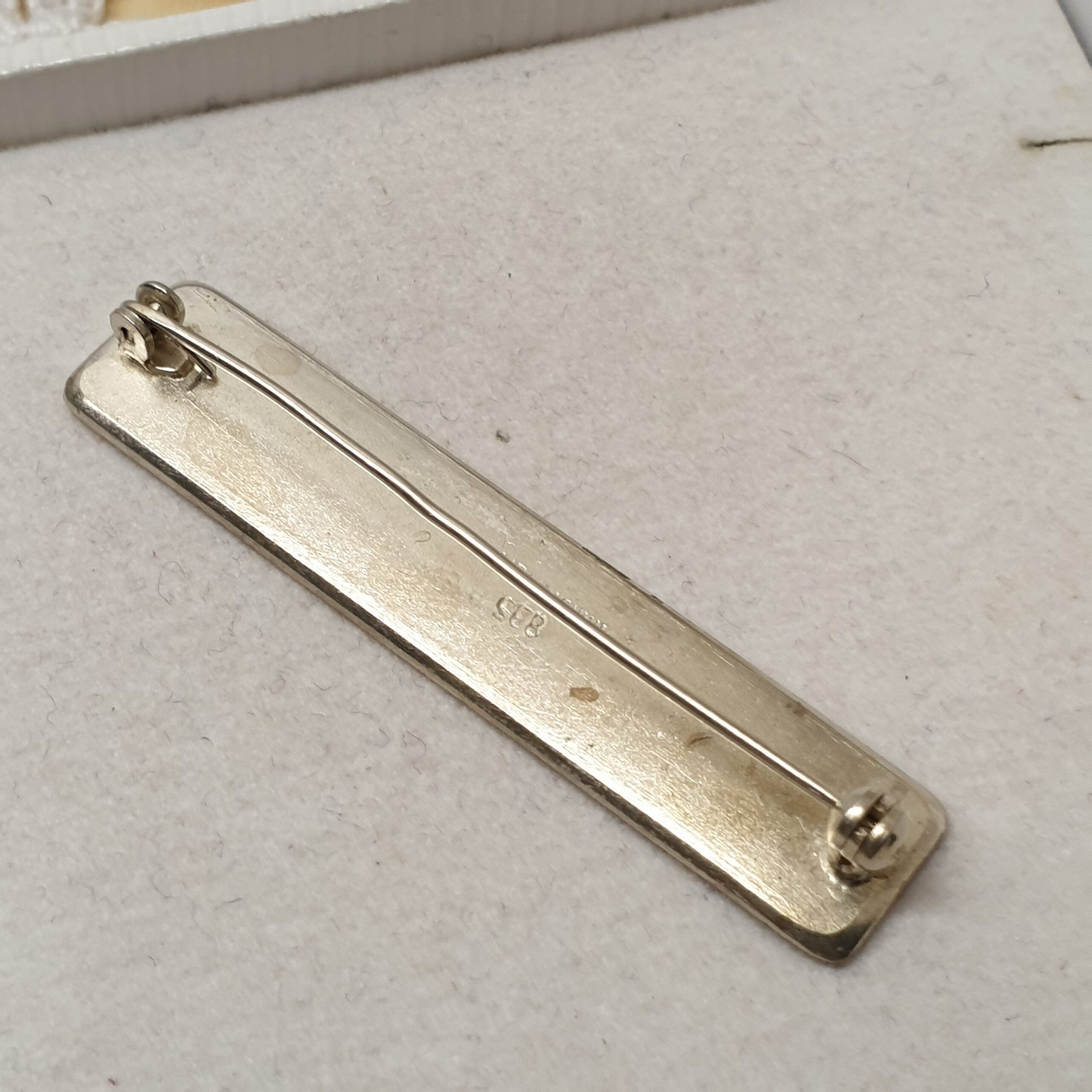 Nostalgische Anstecknadel Brosche Silber 835 Emaille Malerei Blumen Design Vintage Silberschmiede Kunst Handarbeit Shabby Vintage SB481 – Bild 3