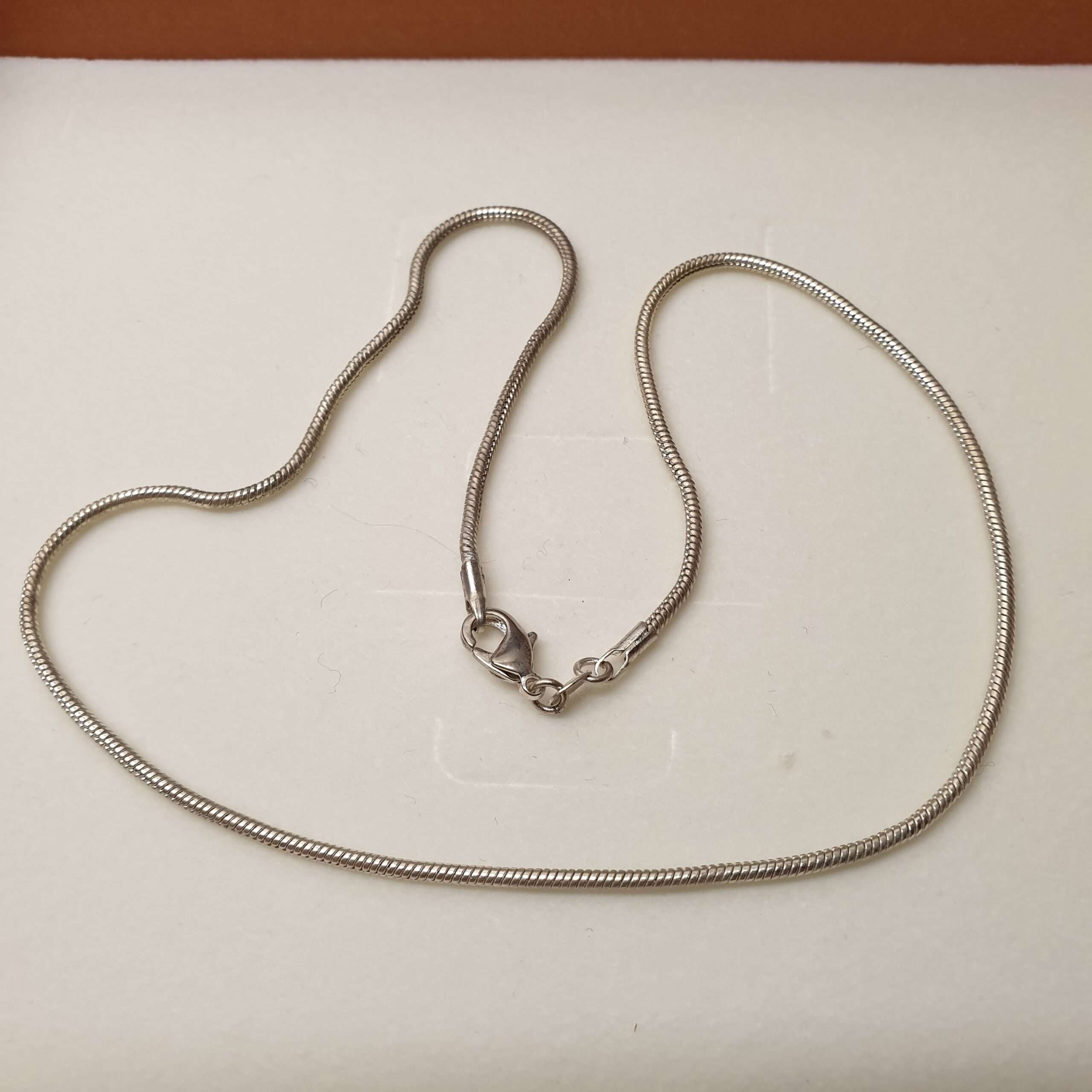 41 cm / 1,8 mm Kette Halskette Schlangenkette Silber 925 Vintage edel HK229 – Bild 3