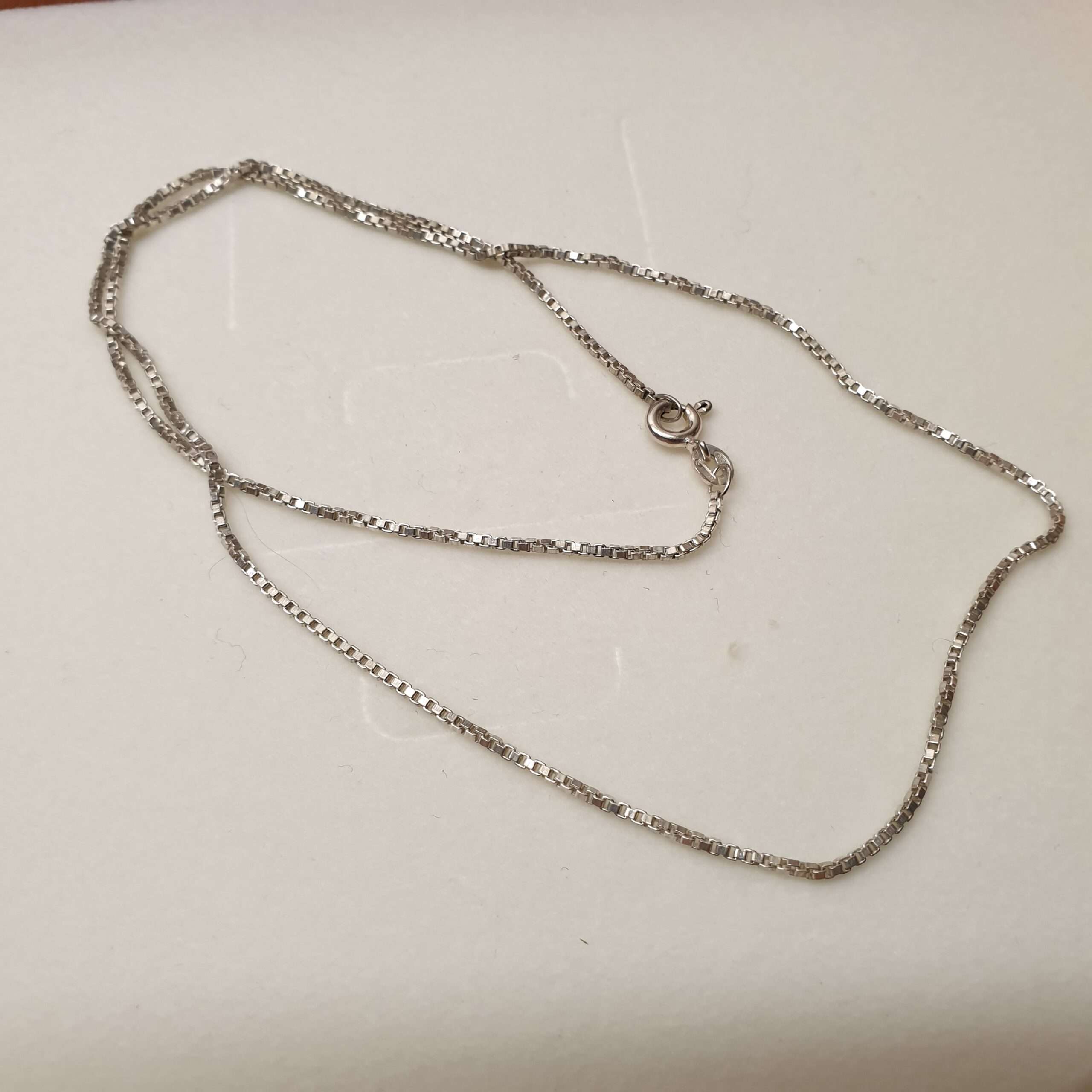 45 cm / 1,3 mm Venezianerkette Halskette Kette Silber 835 Vintage elegant HK232 – Bild 3