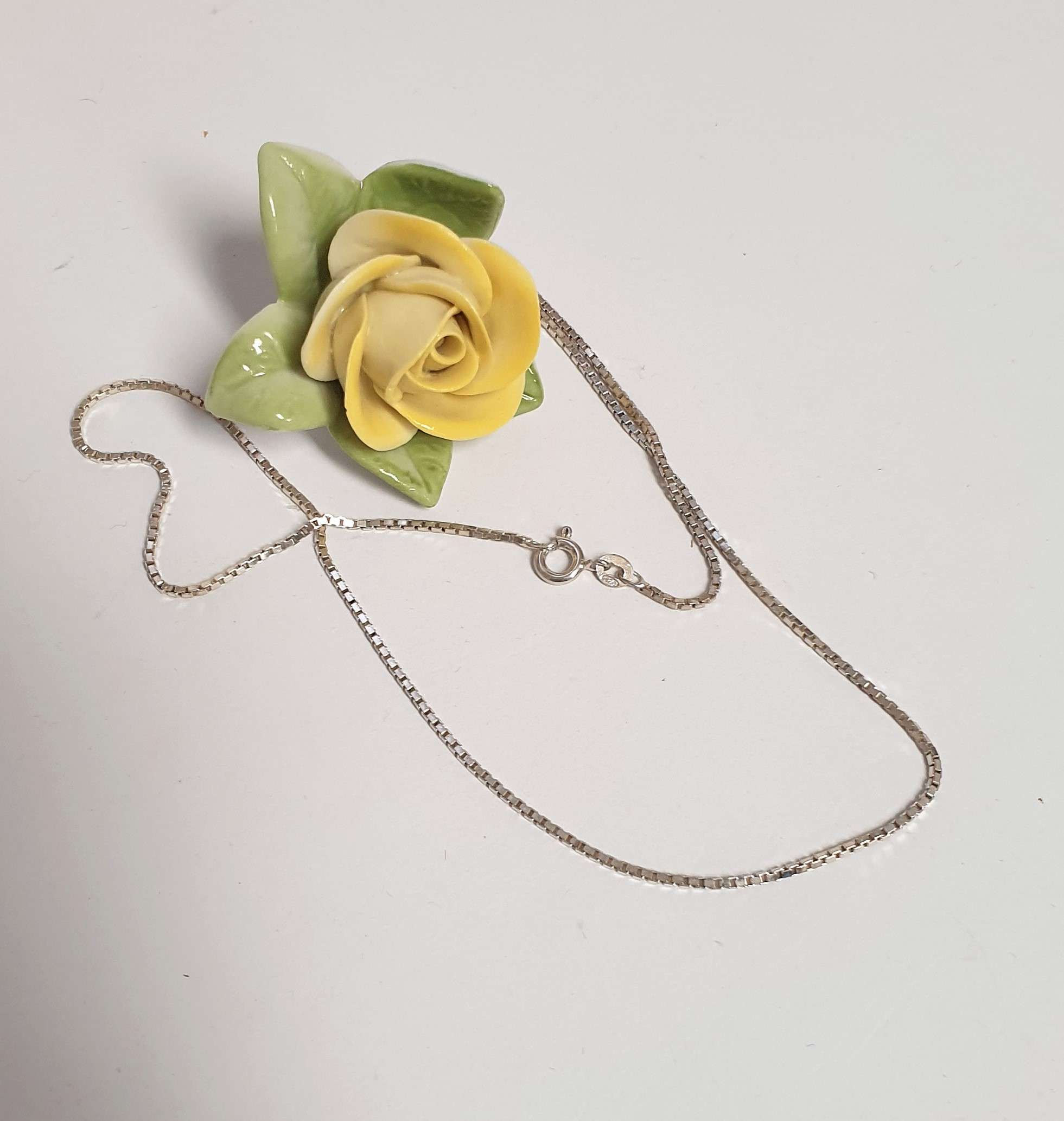 41 cm / 1,4 mm Kette Kettchen Venezianerkette Silber 925 Vintage elegant HK159 – Bild 2