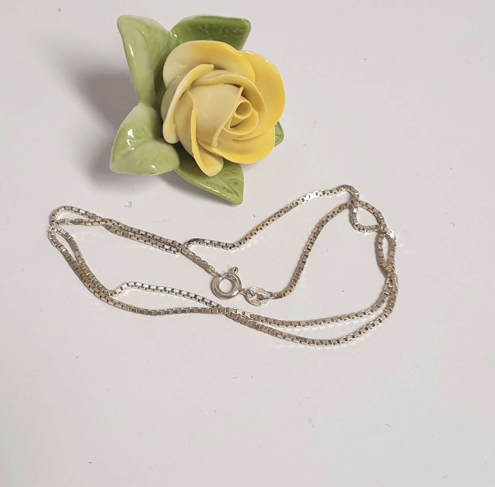 41 cm / 1,4 mm Kette Kettchen Venezianerkette Silber 925 Vintage elegant HK159 – Bild 3