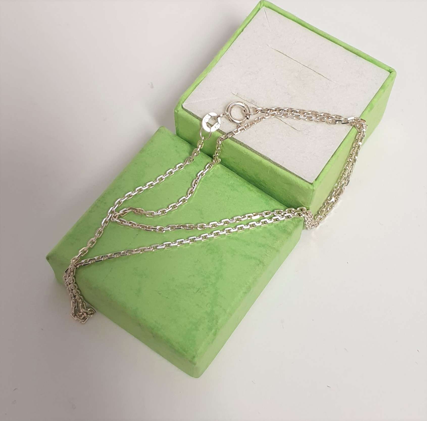 40 cm / 1 mm Kette Ankerkette 925 Halskette Silber edel Vintage HK168 – Bild 2