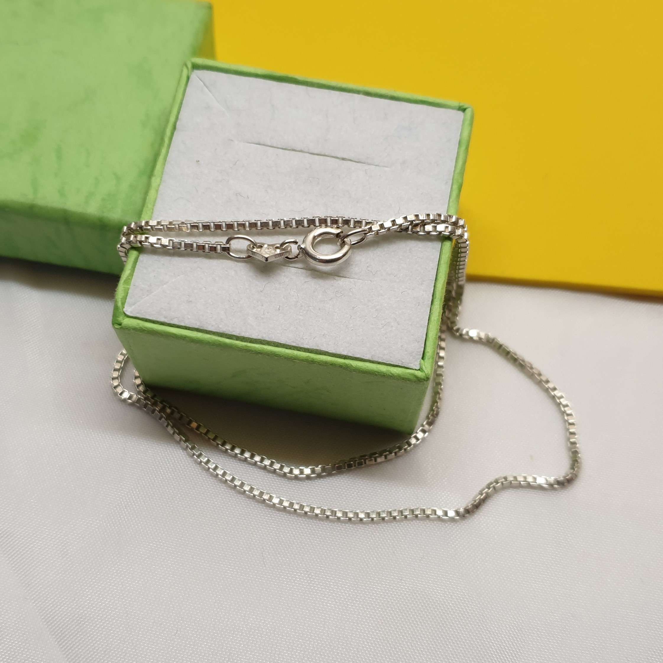 37,5 cm / 1,4 mm Halskette Kette Venezianerkette Silber 925 Vintage elegant HK245 – Bild 2