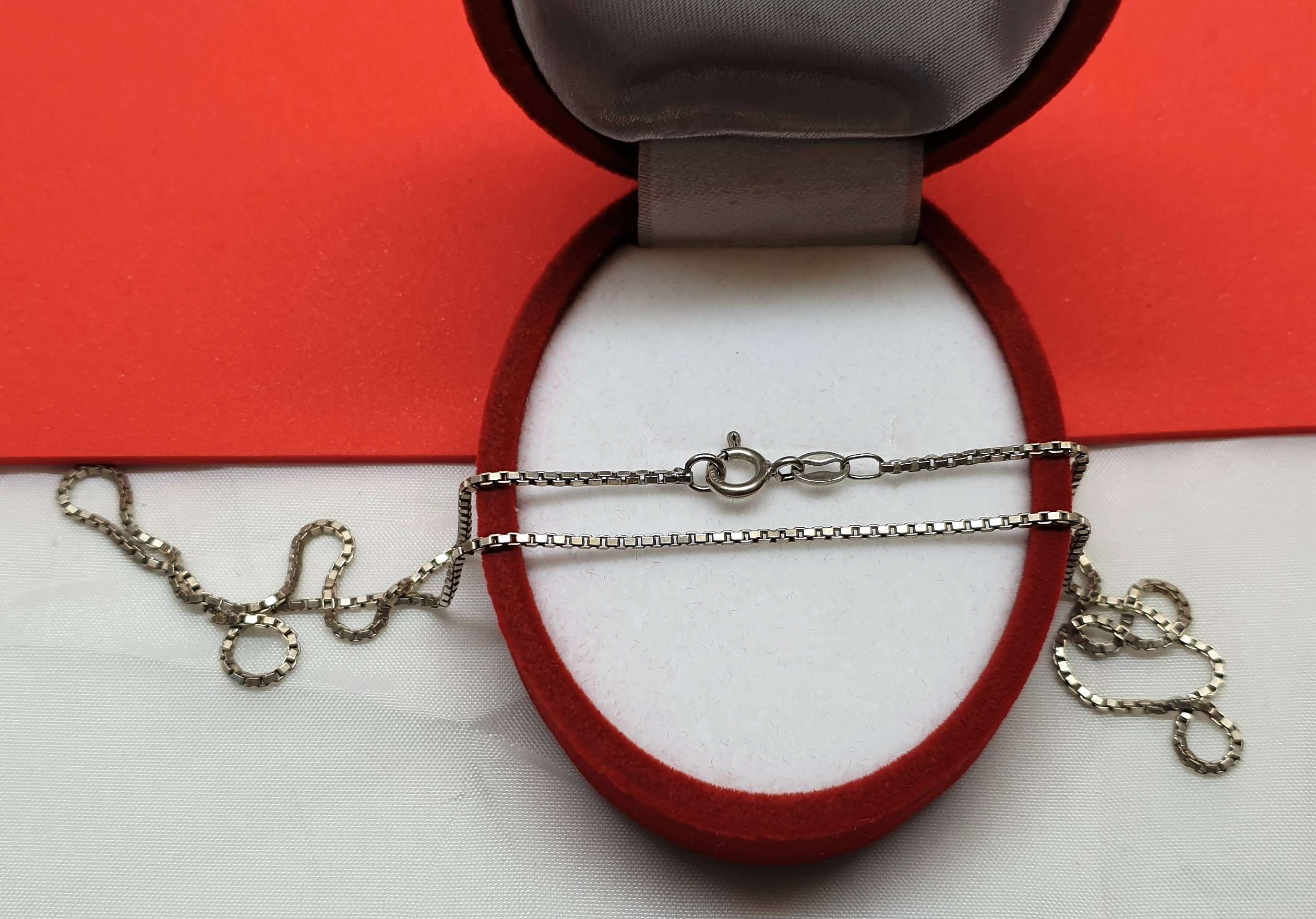 42,5 cm / 1,2 mm Halskette Kette Venezianerkette Silber 925 Vintage elegant HK258