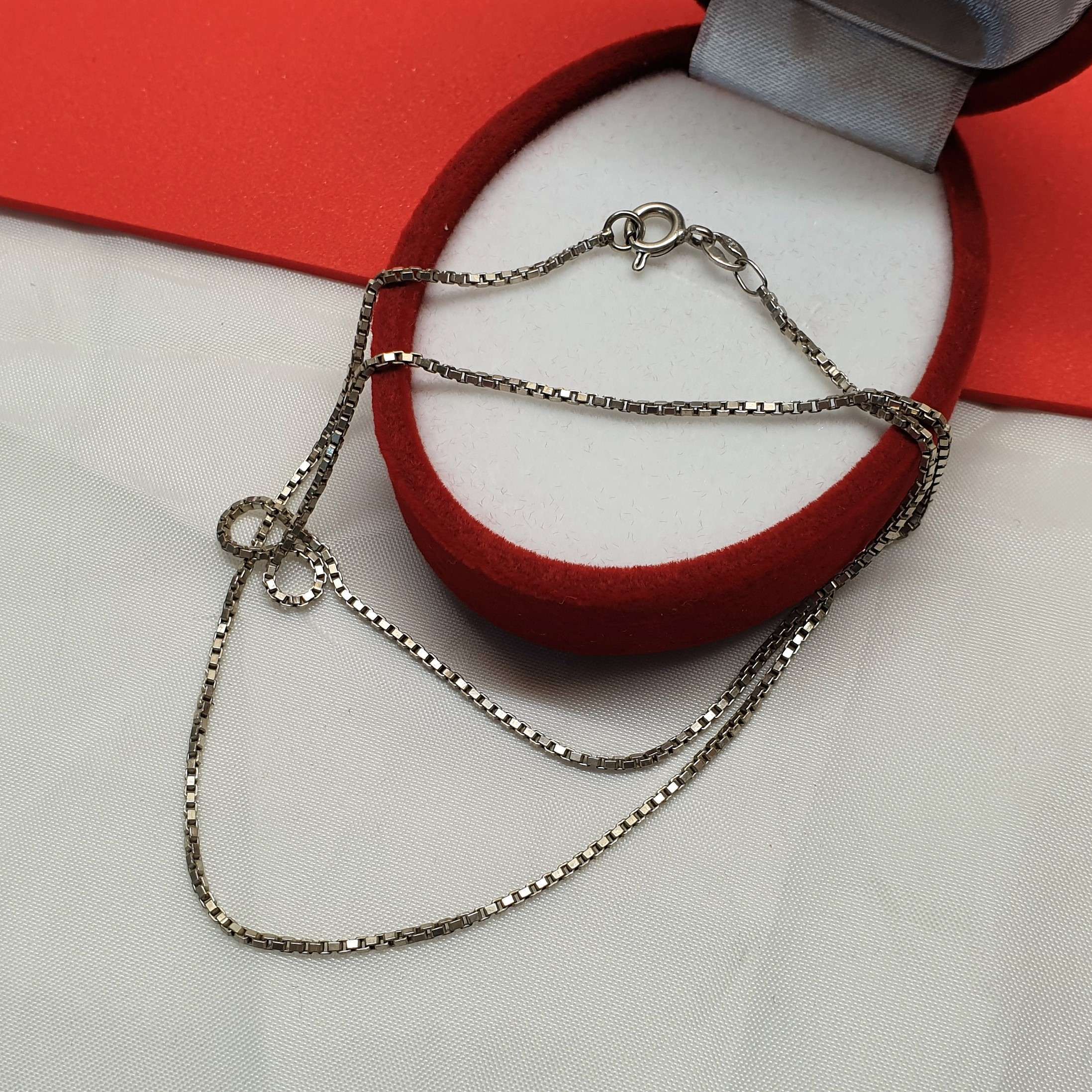 42,5 cm / 1,2 mm Halskette Kette Venezianerkette Silber 925 Vintage elegant HK258 – Bild 2