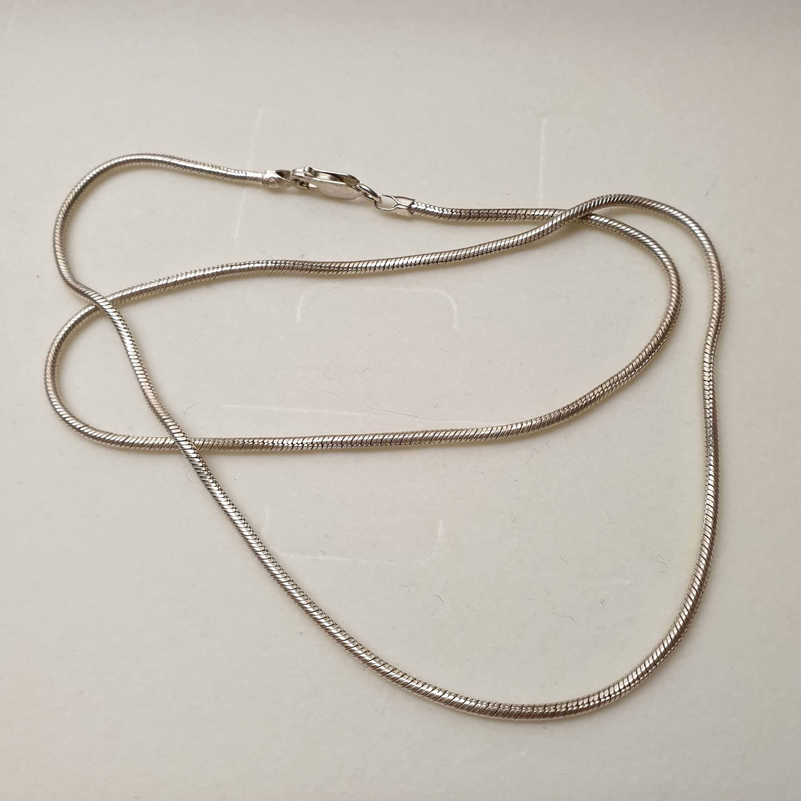 49,5 cm / 1,9 mm Kette Schlangenkette Halskette Silber 925 edel Vintage HK184 – Bild 3