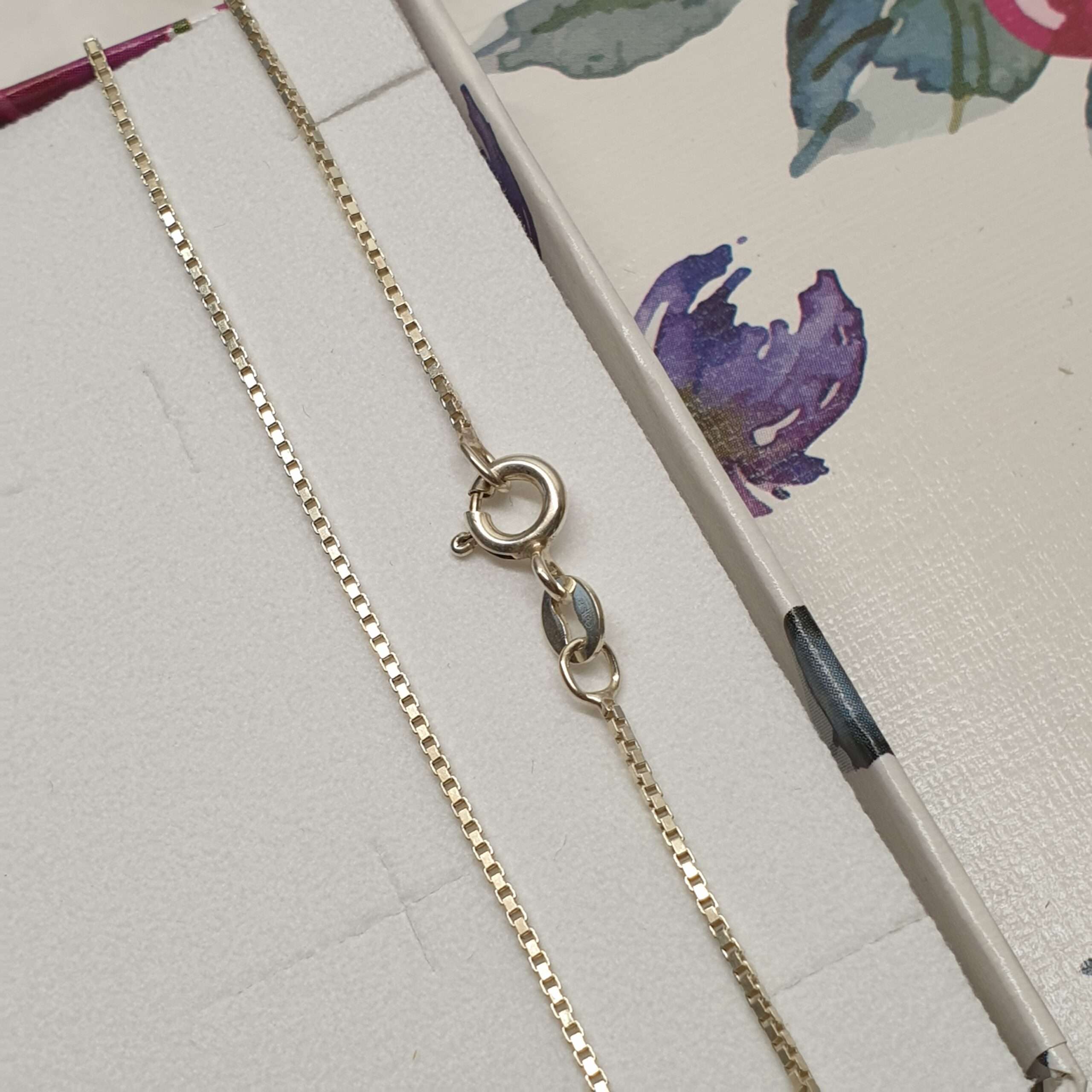 42 cm / 1 mm Kette Halskette Silberkette Venezianerkette Silber 925 Vintage Eleganz HK251