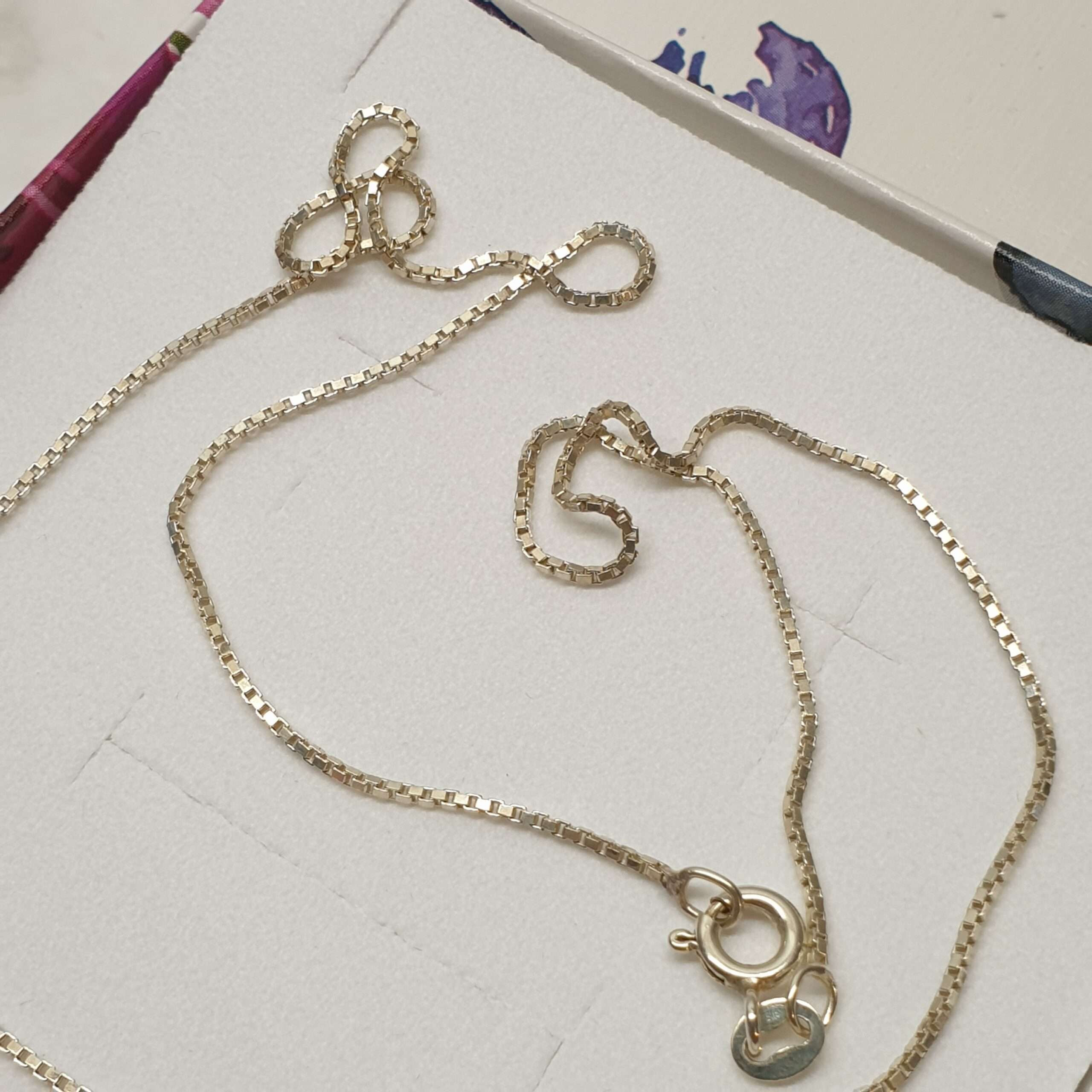 42 cm / 1 mm Kette Halskette Silberkette Venezianerkette Silber 925 Vintage Eleganz HK251 – Bild 2