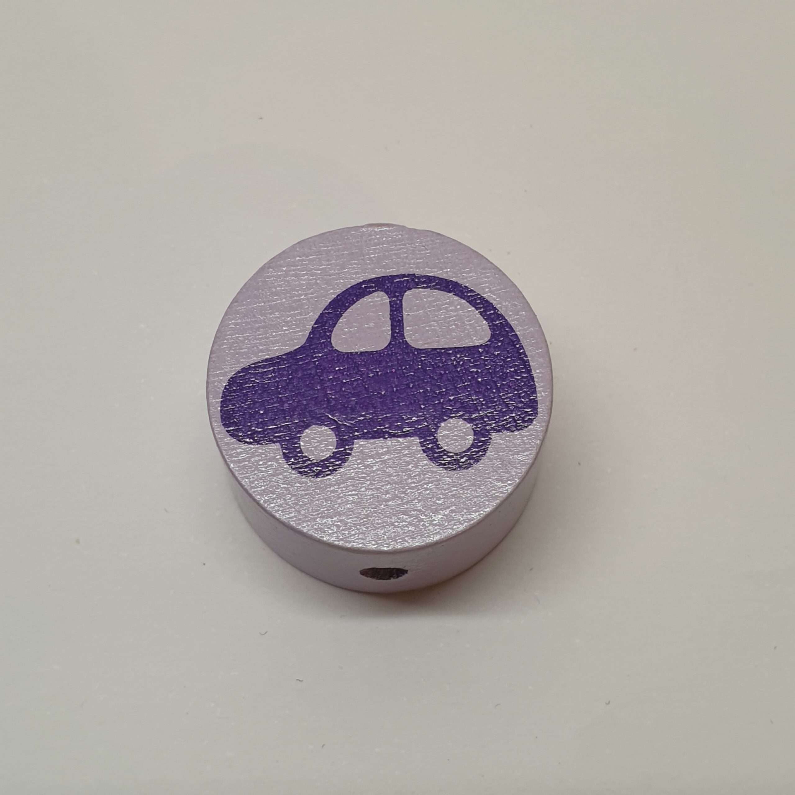 Motivperle Perle rund Auto Pkw Fahrzeug fliederfarben lila MP114