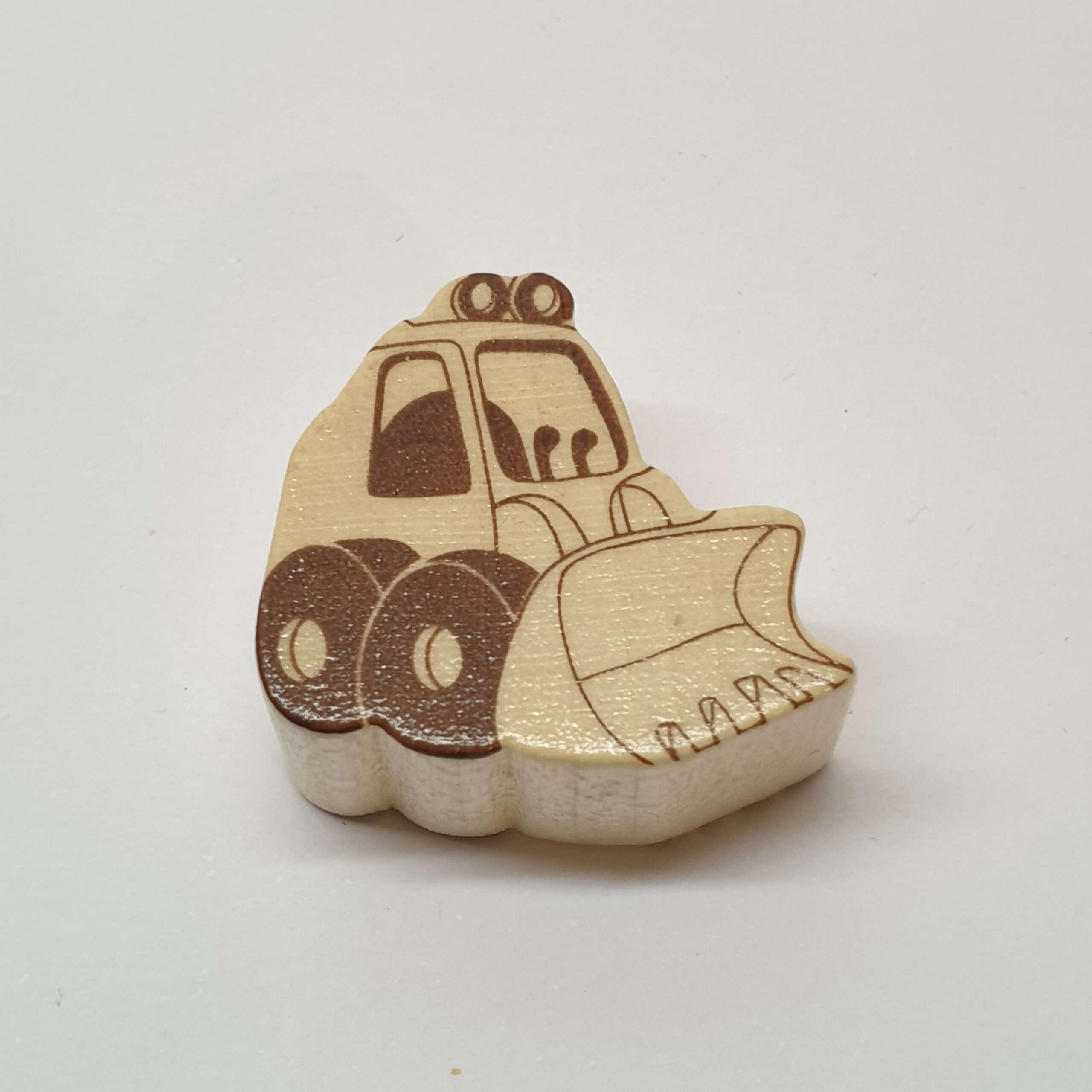 Motivperle Perle Bagger Baufahrzeug naturfarben braun MP139