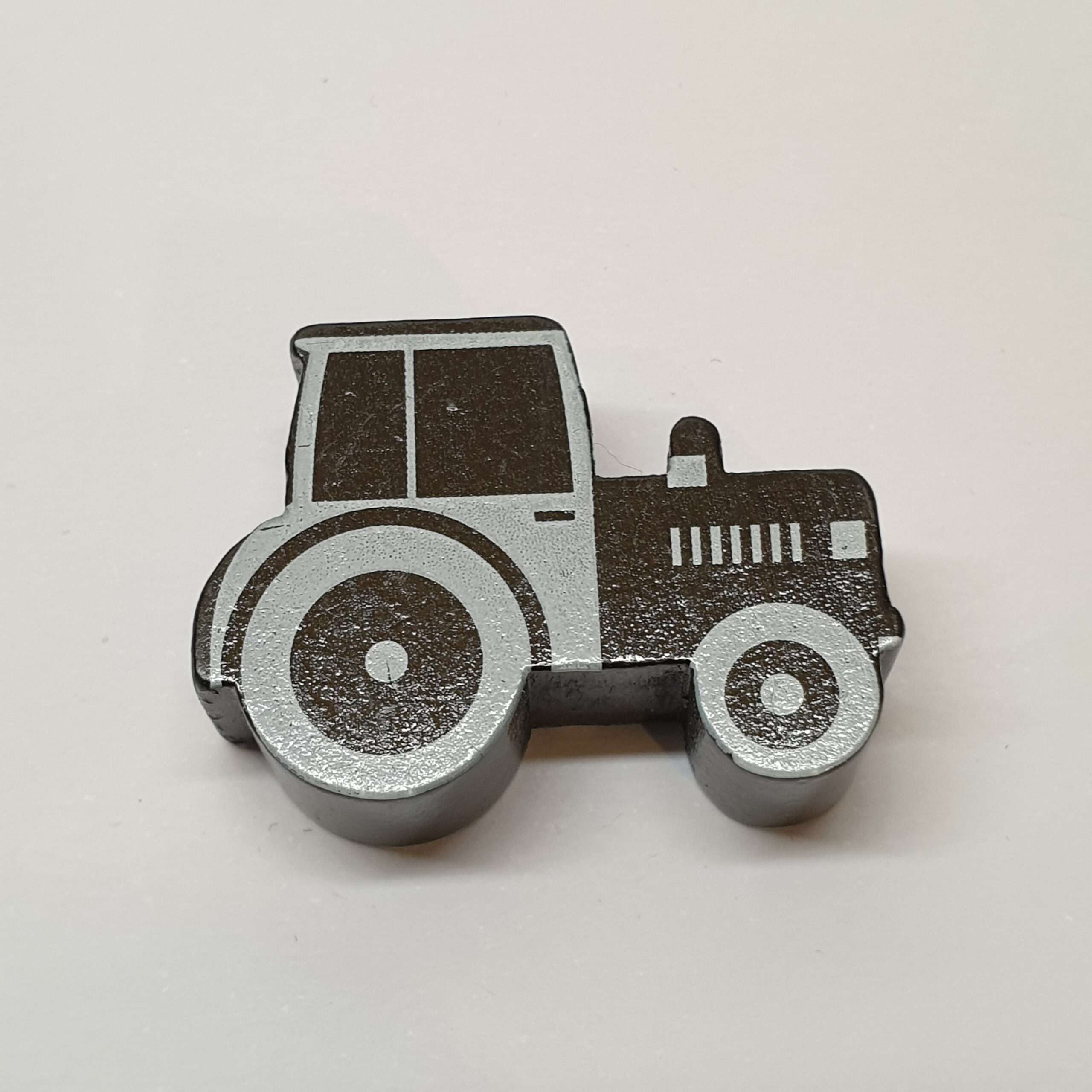 Motivperle Perle Traktor Trecker Fahrzeug schwarz grau MP134