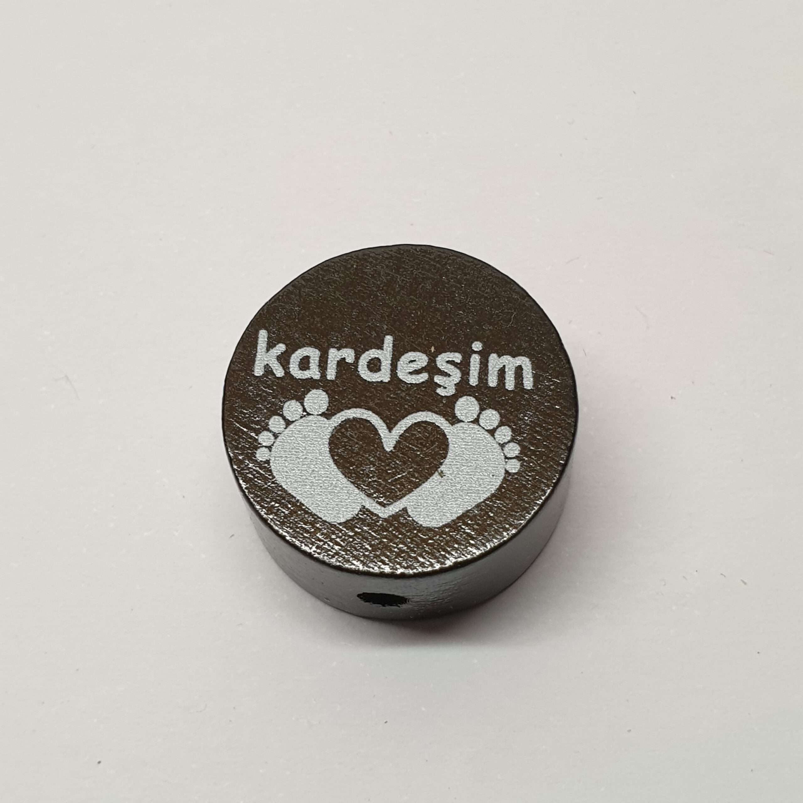 Motivperle Motiv Herz Füße Kardesim schwarz MP144