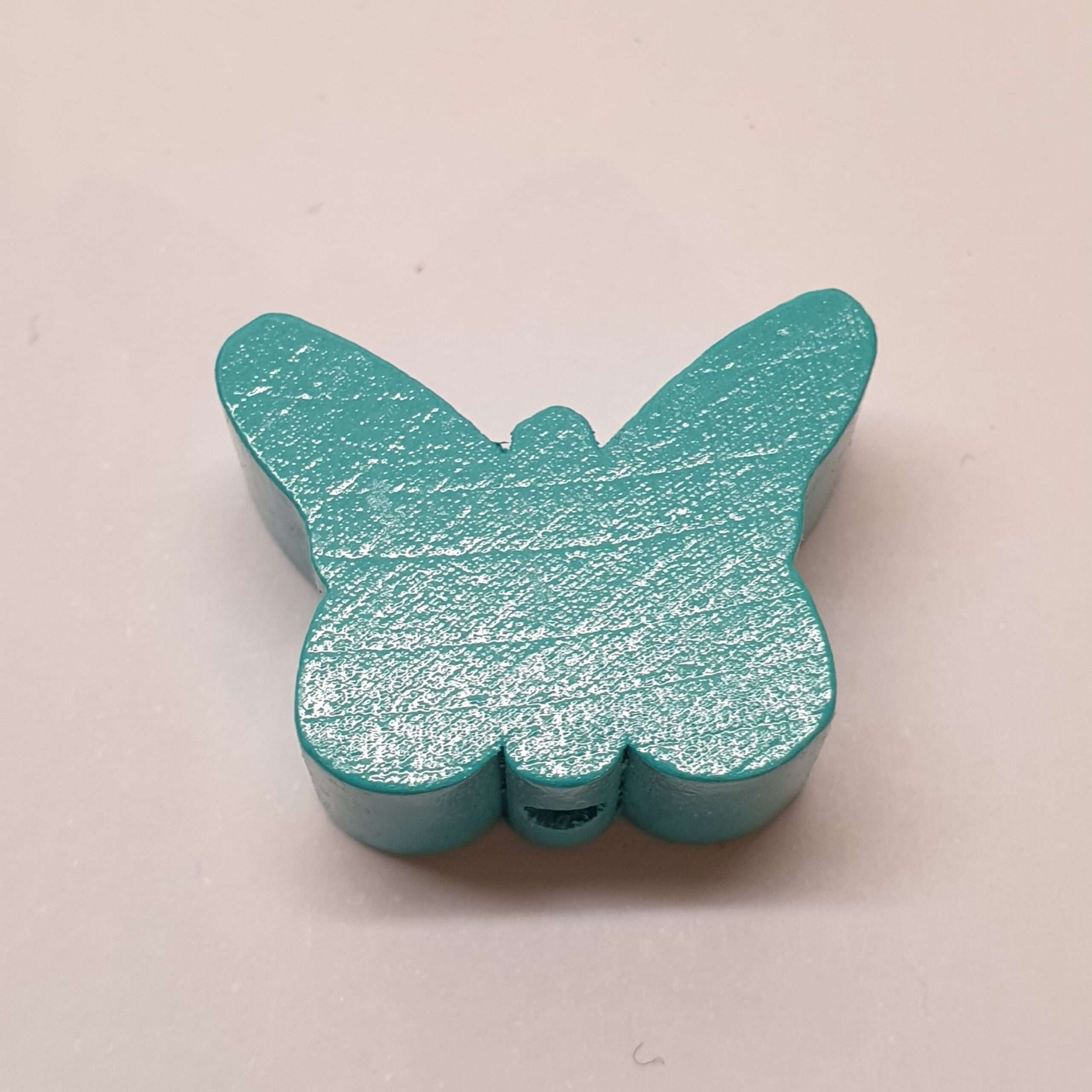 Motivperle Perle Motiv Schmetterling unifarben türkis blau MP173