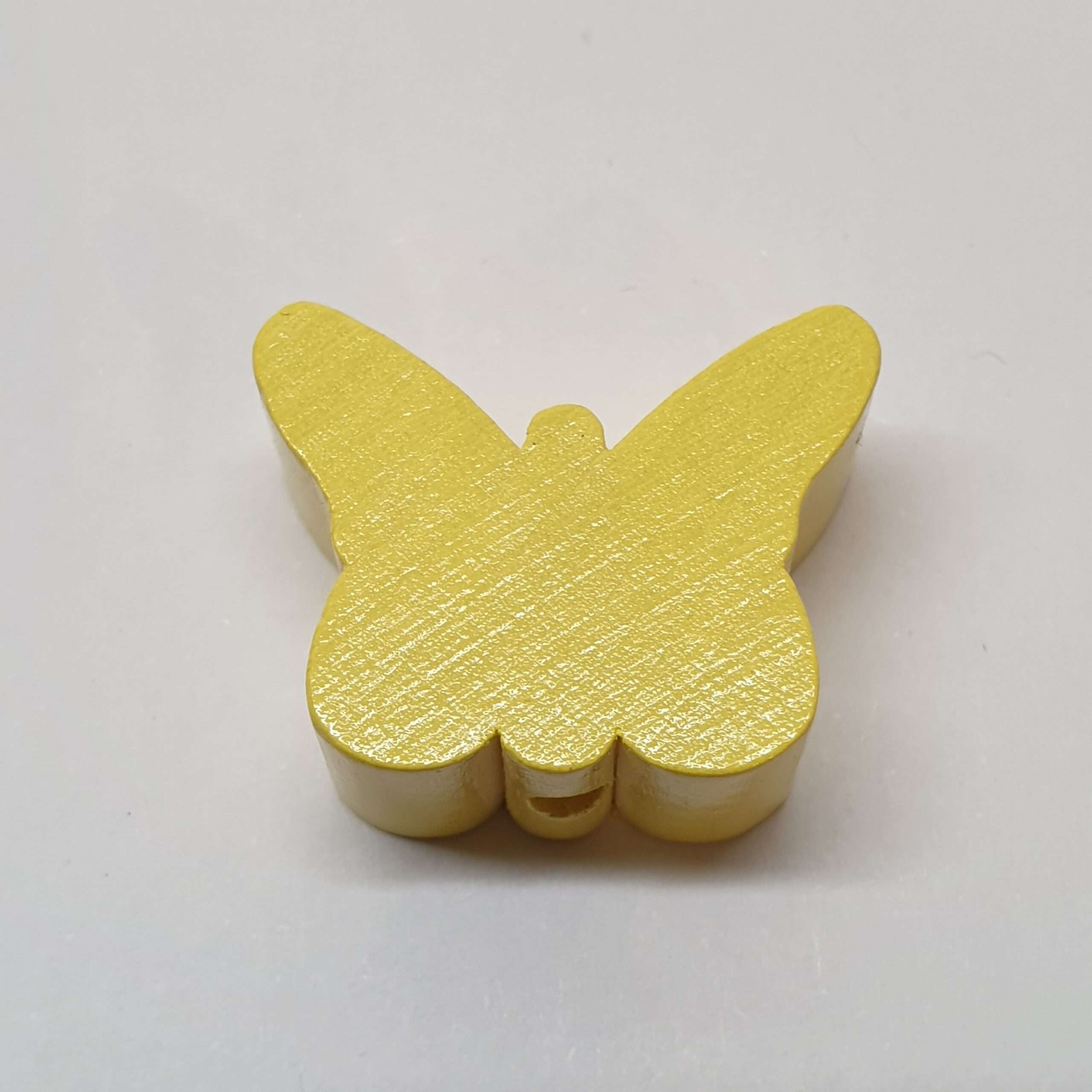 Motivperle Perle Motiv Schmetterling unifarben gelb MP177