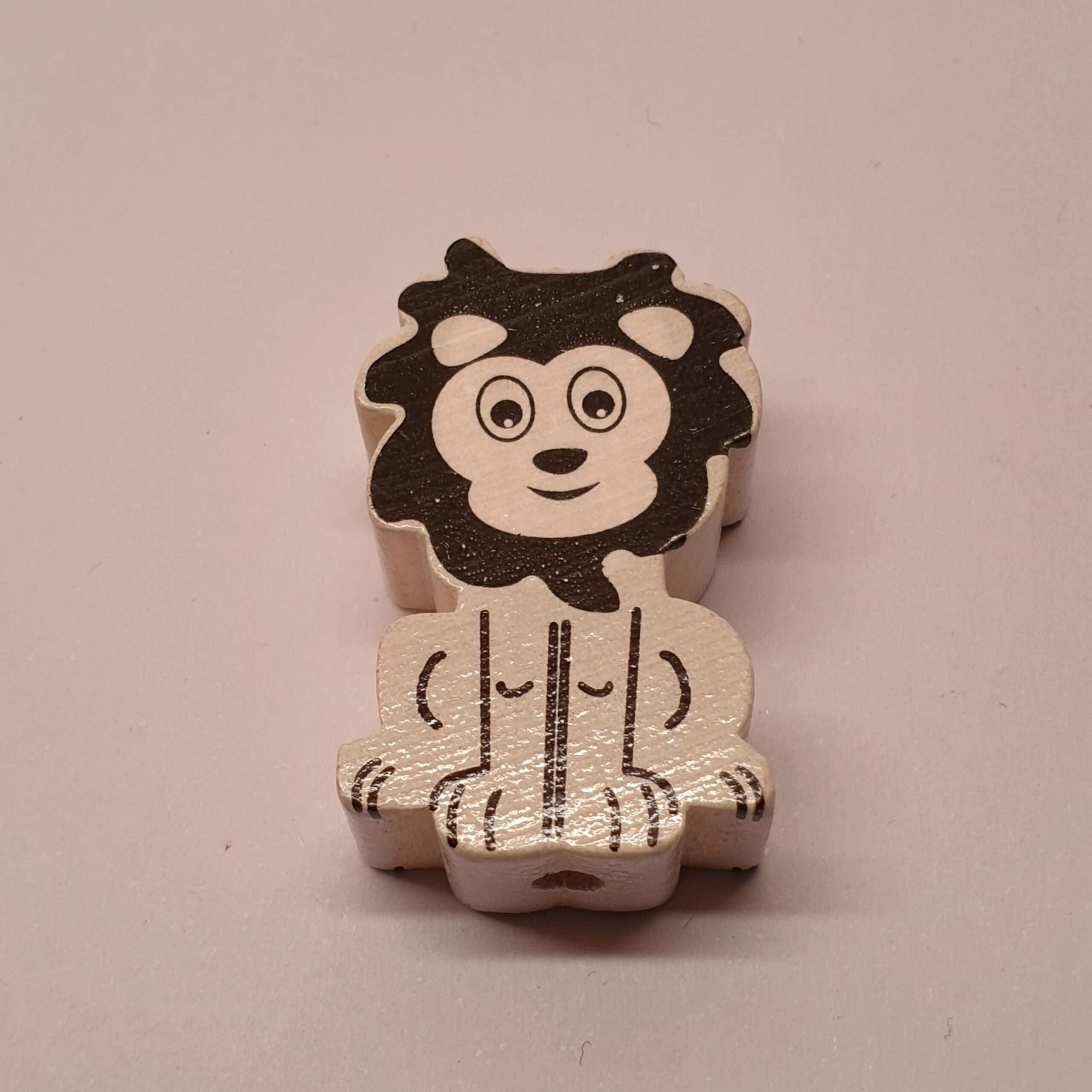 Motivperle Perle Motiv Löwe weiß schwarz MP184