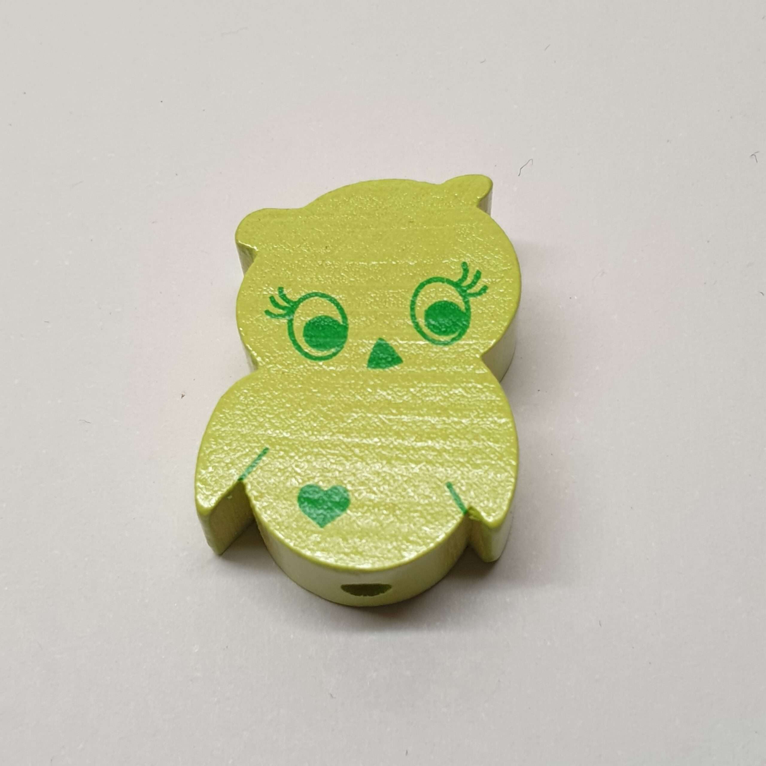 Motivperle Motiv Perle Eule grün hellgrün MP196