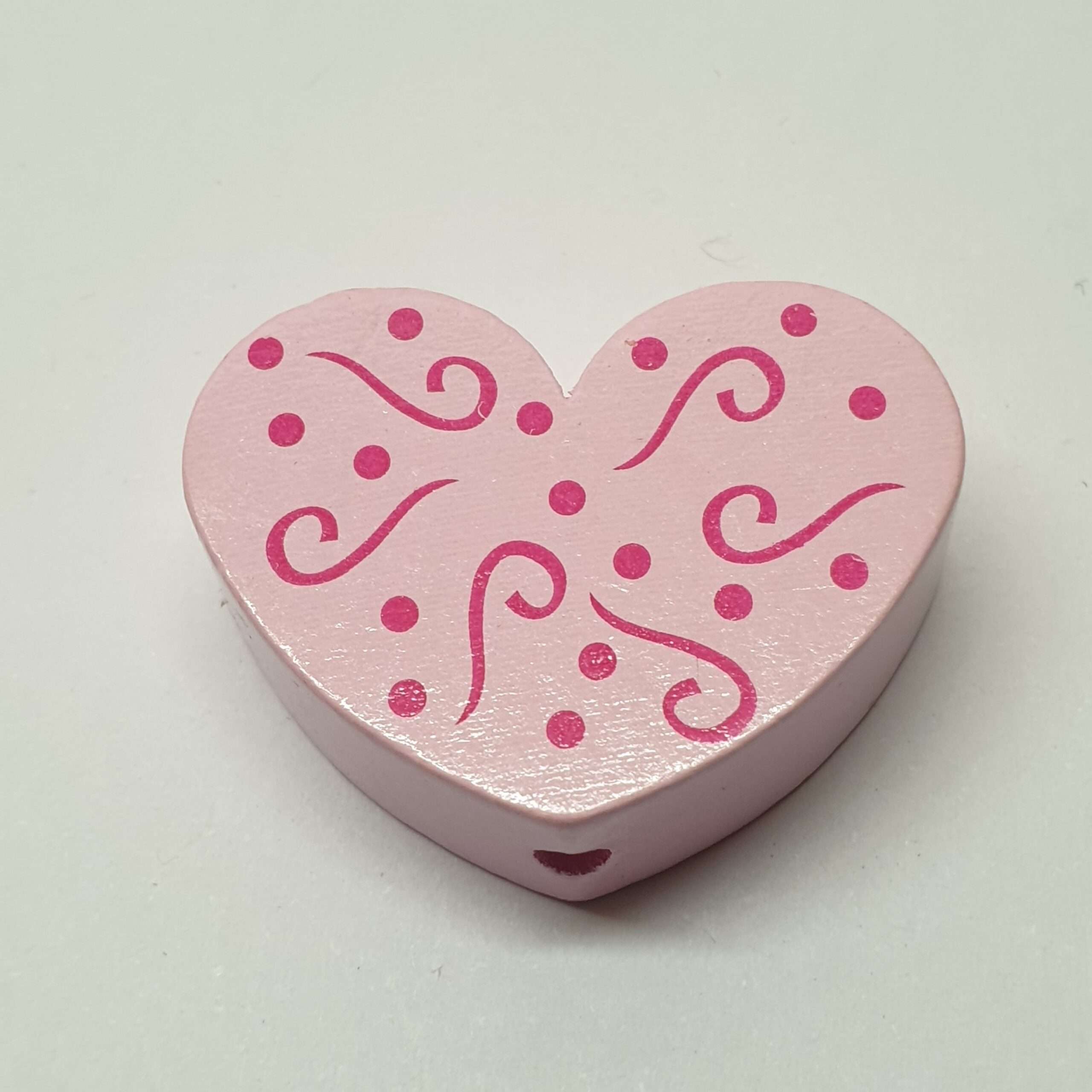 Motivperle Motiv Herz Herzchen Herz´l babyrosa Schnörkel rosa MP204