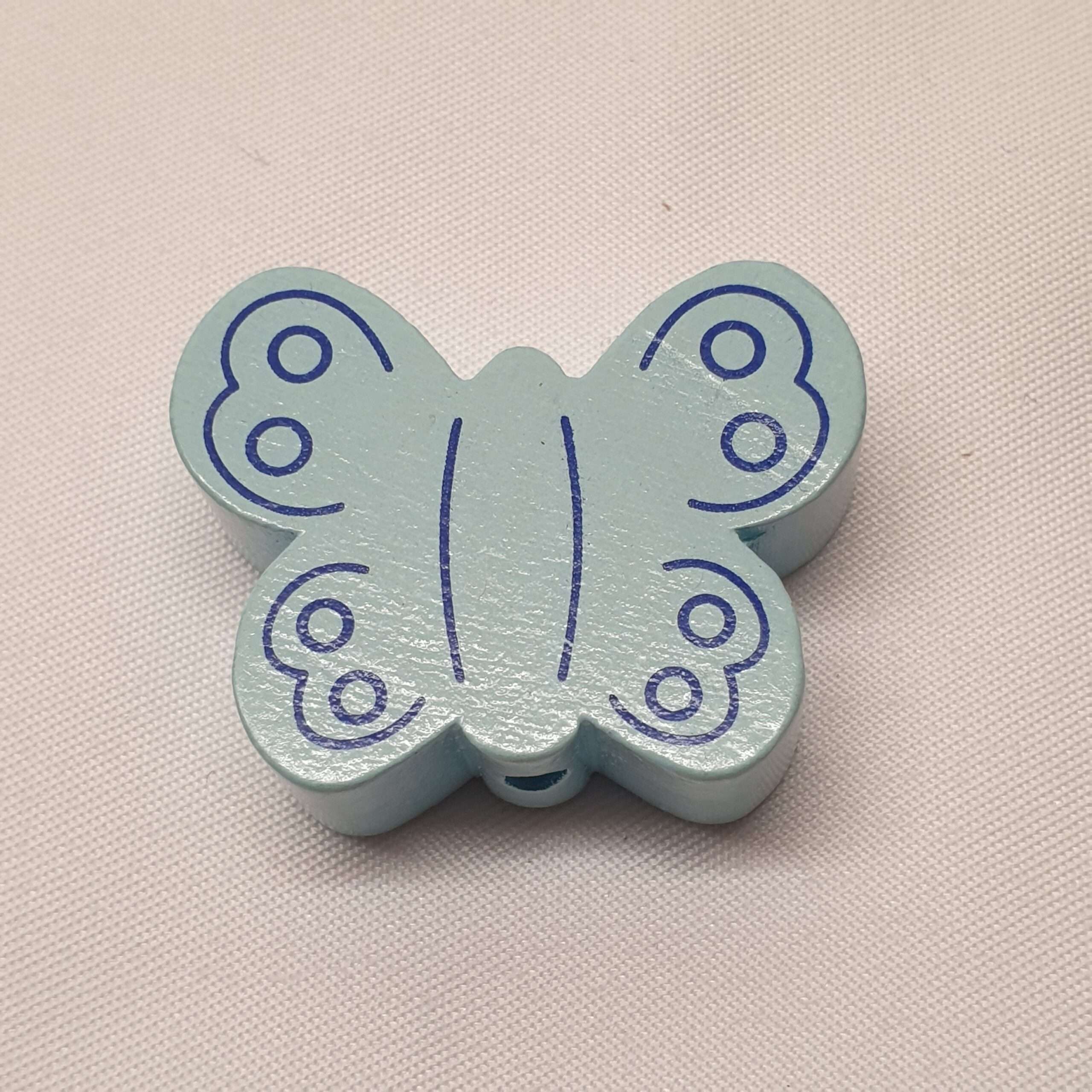 Motivperle Motiv Perle Schmetterling blau hellblau MP242
