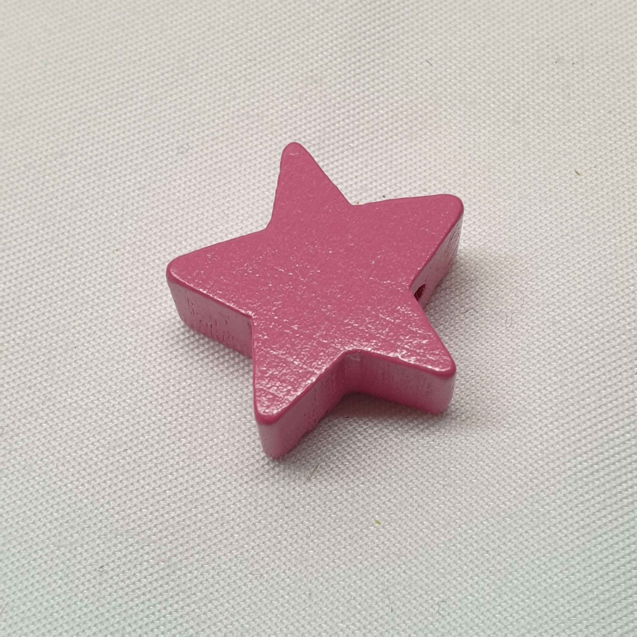 Motivperle Motiv Perle Stern Sternchen dunkelrosa rosa MP302