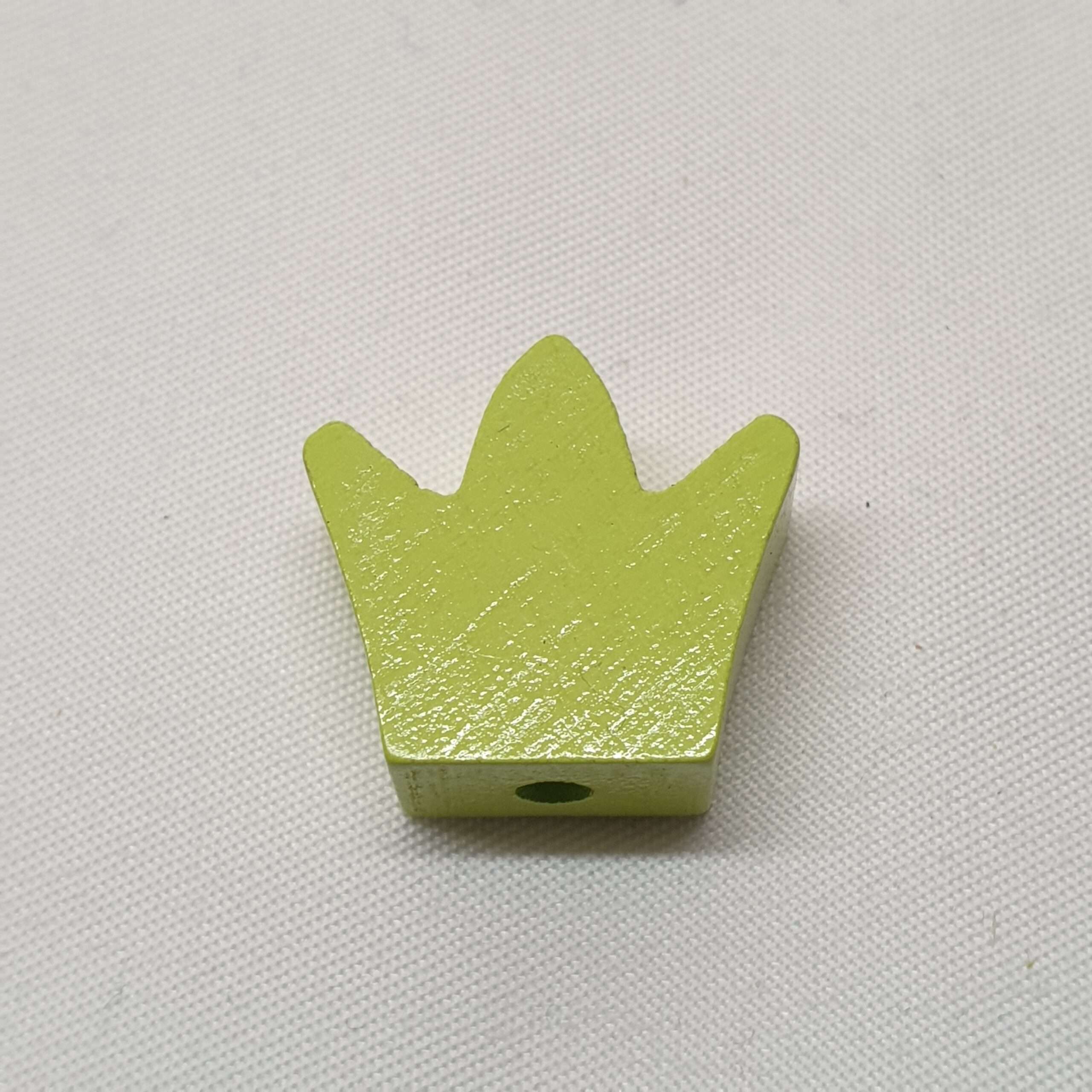 Motivperle Perle Motiv Krone Krönchen unifarben grün hellgrün MP327