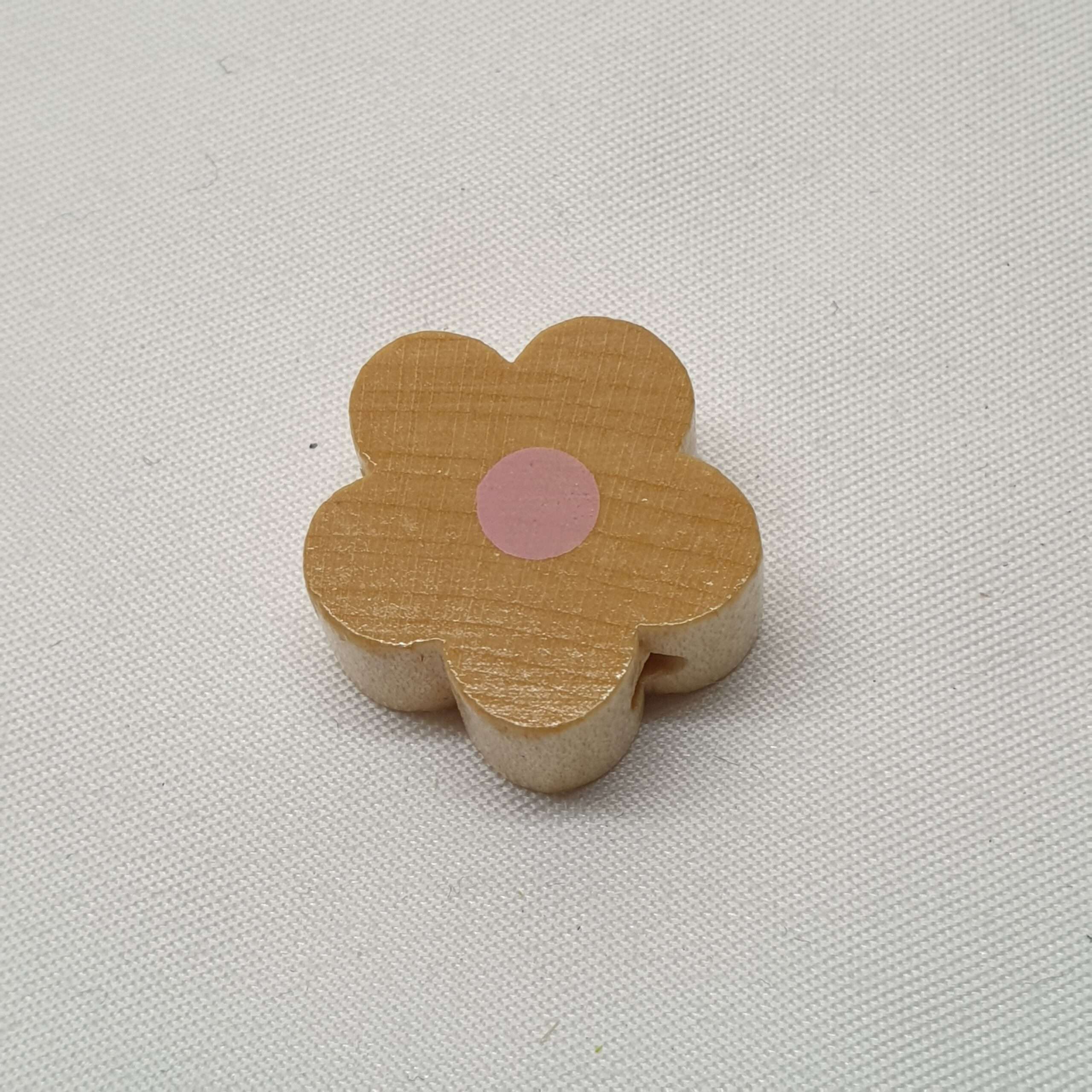 Motivperle Perle Motiv Blume Blümchen Blüte naturfarben rosa MP339