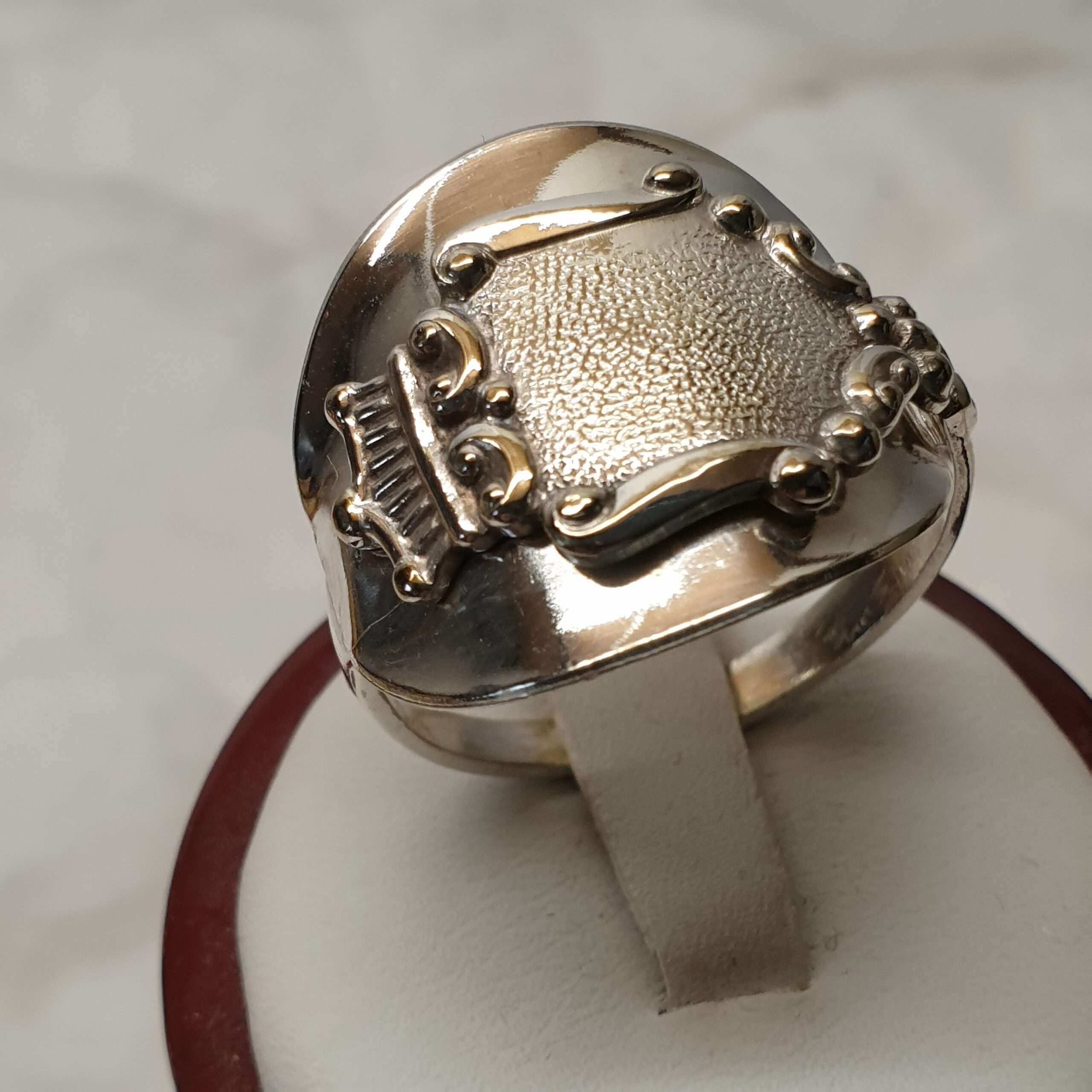 23,8 mm Ring Schmuck Besteckschmuck Mokkalöffel Löffelchen Vintage elegant BSR102 – Bild 4