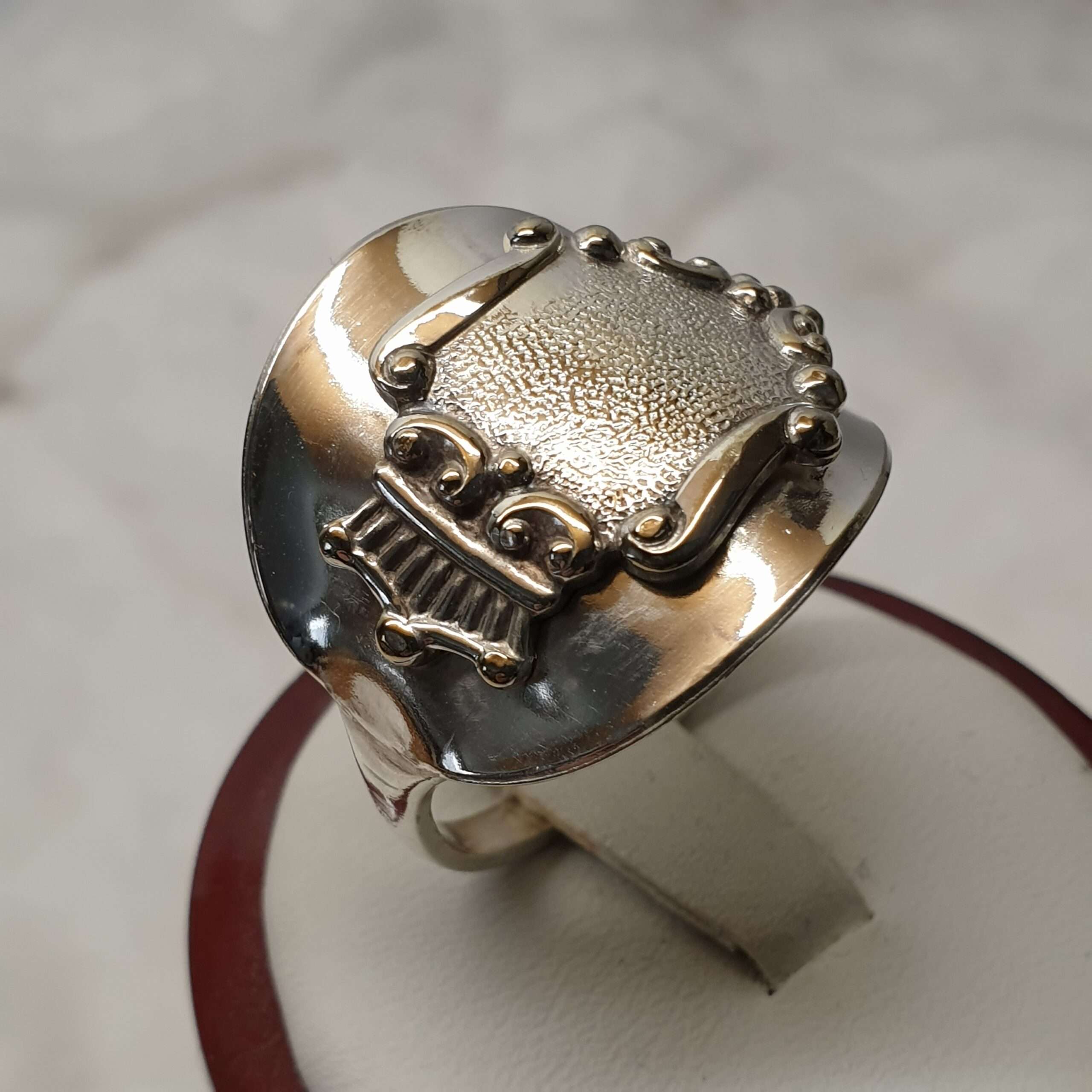 23,8 mm Ring Schmuck Besteckschmuck Mokkalöffel Löffelchen Vintage elegant BSR102