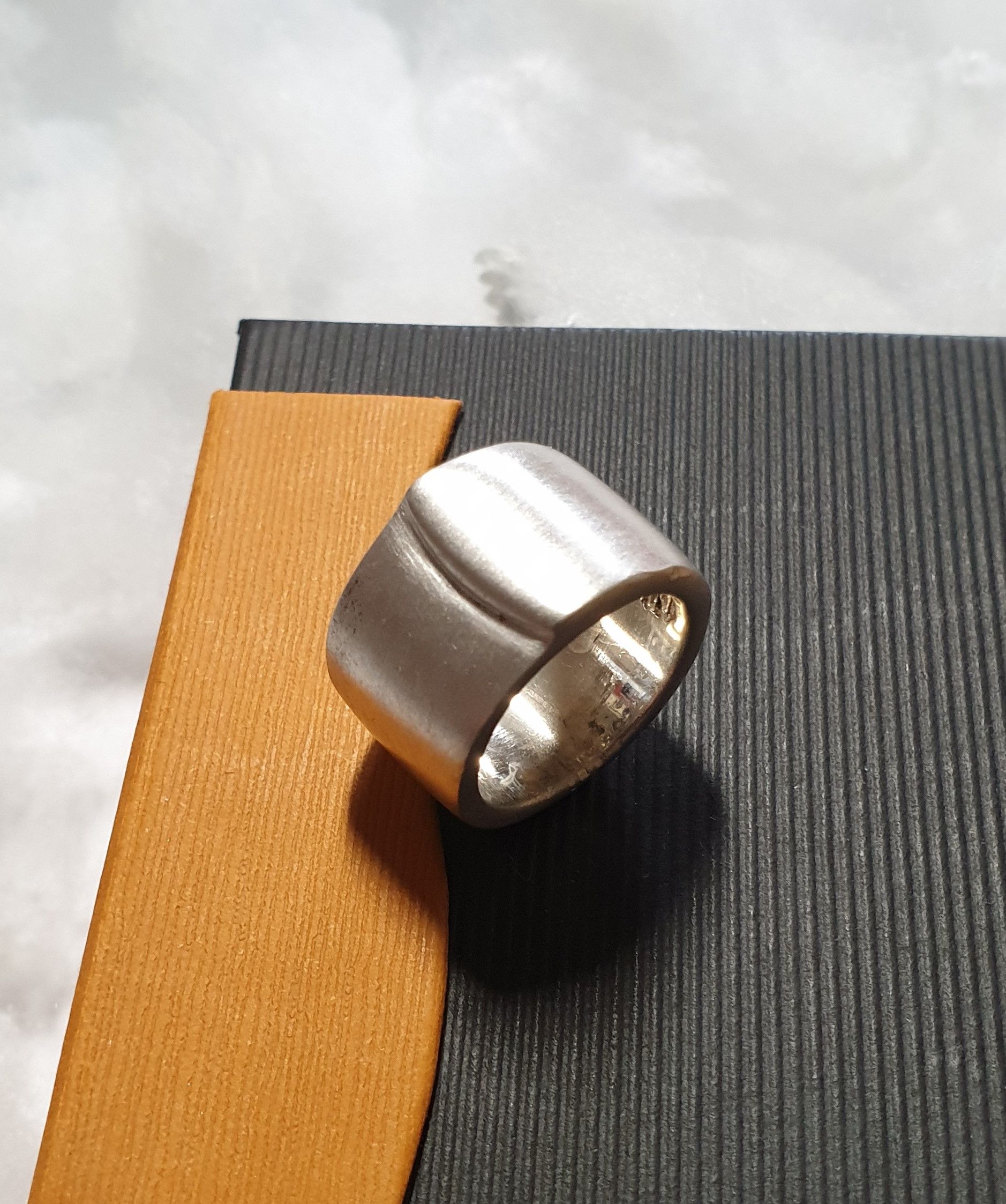 18,2 mm Designer Ring Silber 925 matt edel massive Verarbeitung SR963 – Bild 3