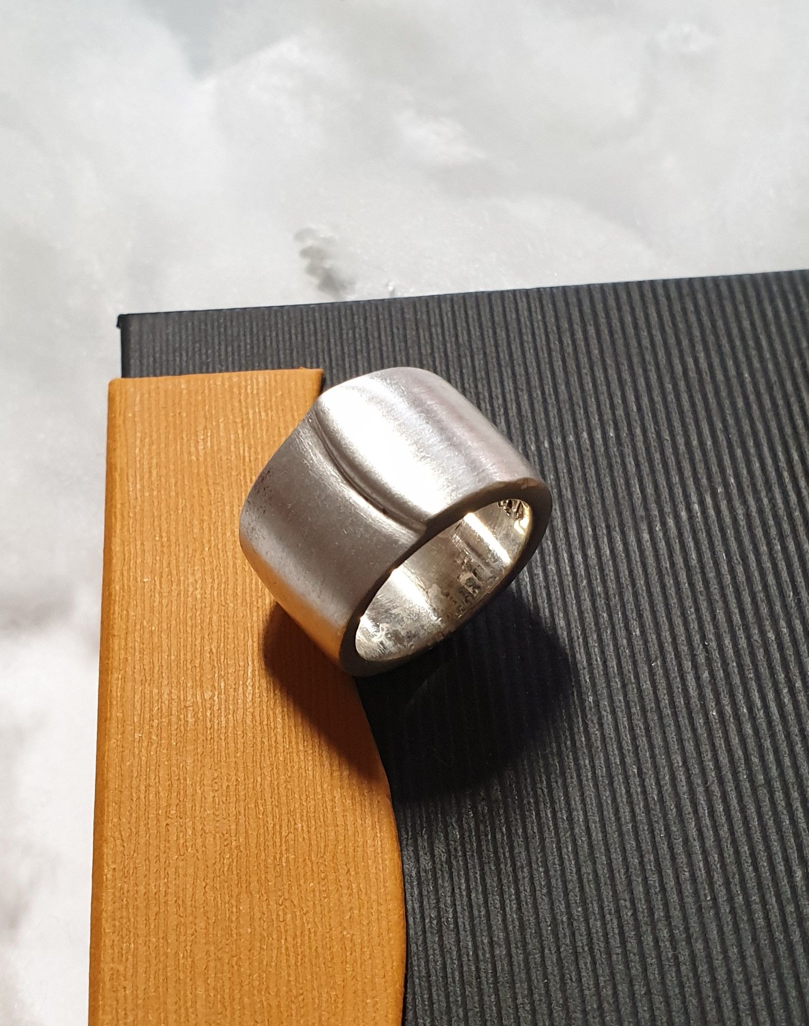 18,2 mm Designer Ring Silber 925 matt edel massive Verarbeitung SR963