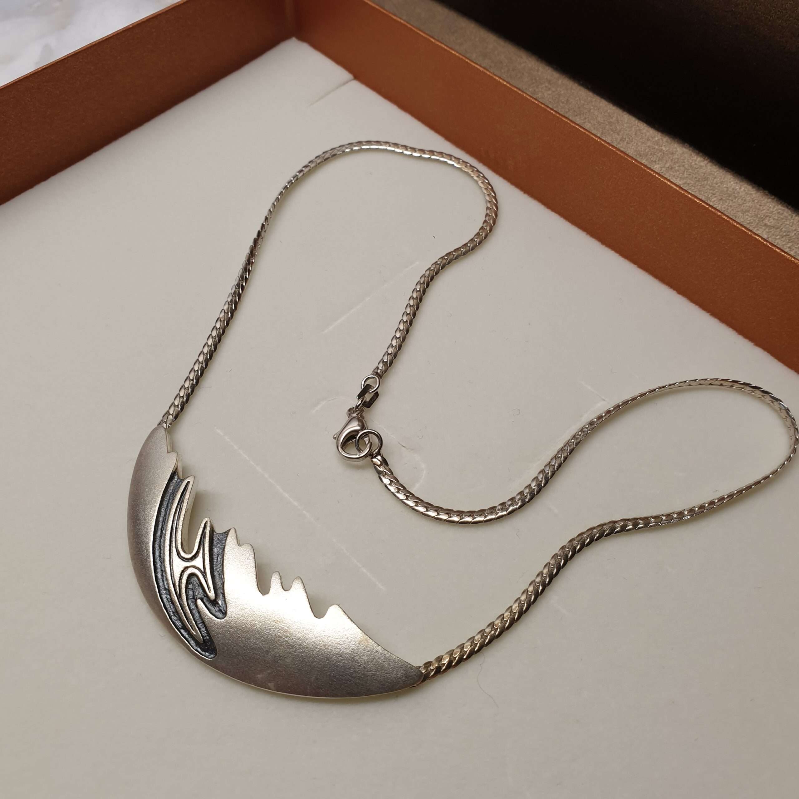 41 cm Nostalgische Halskette Kette Collier 925 mit Anhänger Vintage edel SKA1248 – Bild 2