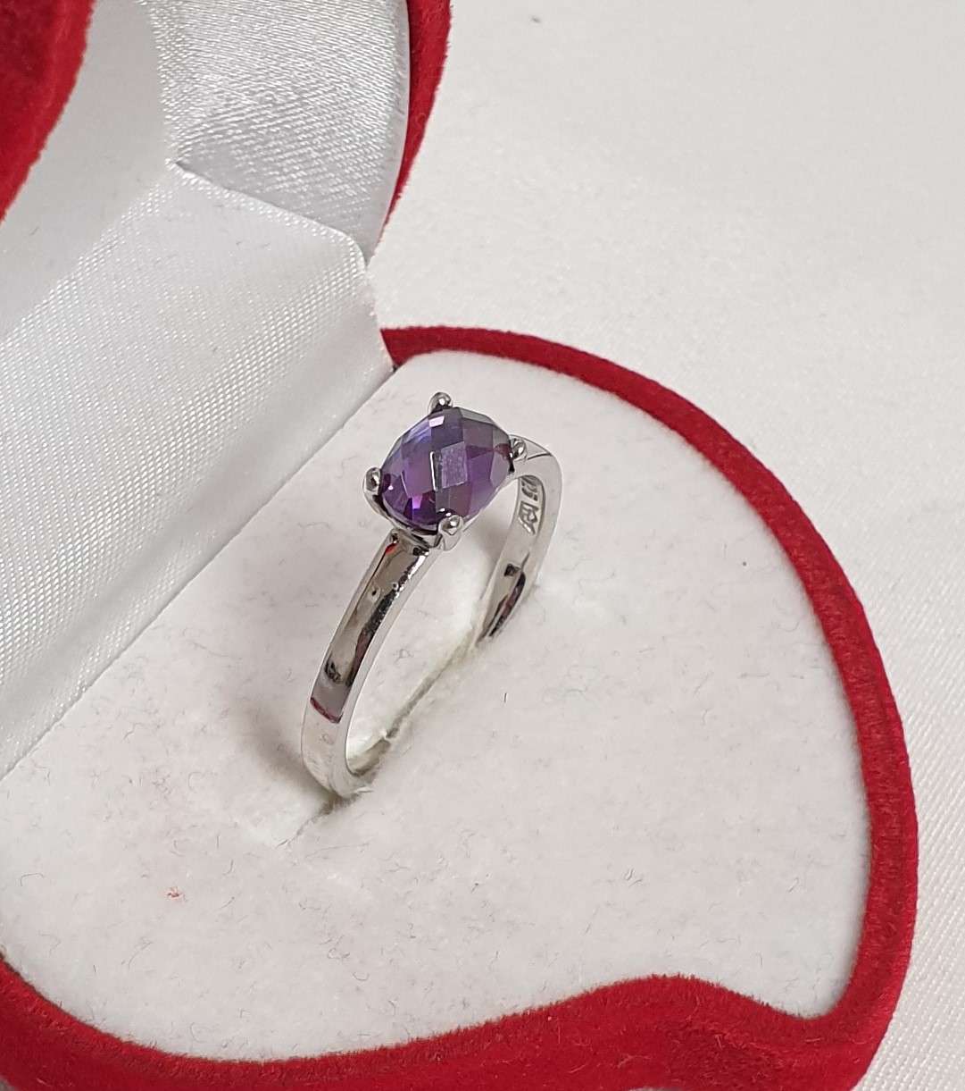 19,2 mm Eleganter Ring Silber 925 Amethyst Vintage stylisch SR912 – Bild 4