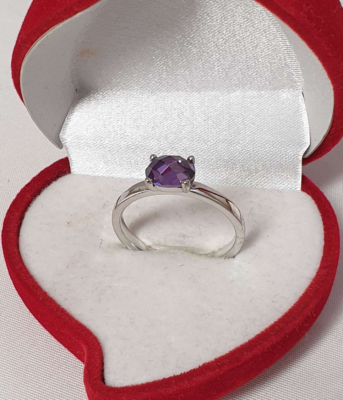 19,2 mm Eleganter Ring Silber 925 Amethyst Vintage stylisch SR912 – Bild 2