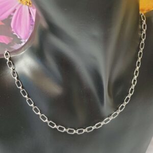 82,5 cm Nostalgische Kette Gliederkette Halskette Silber 835 Vintage elegant SK1516