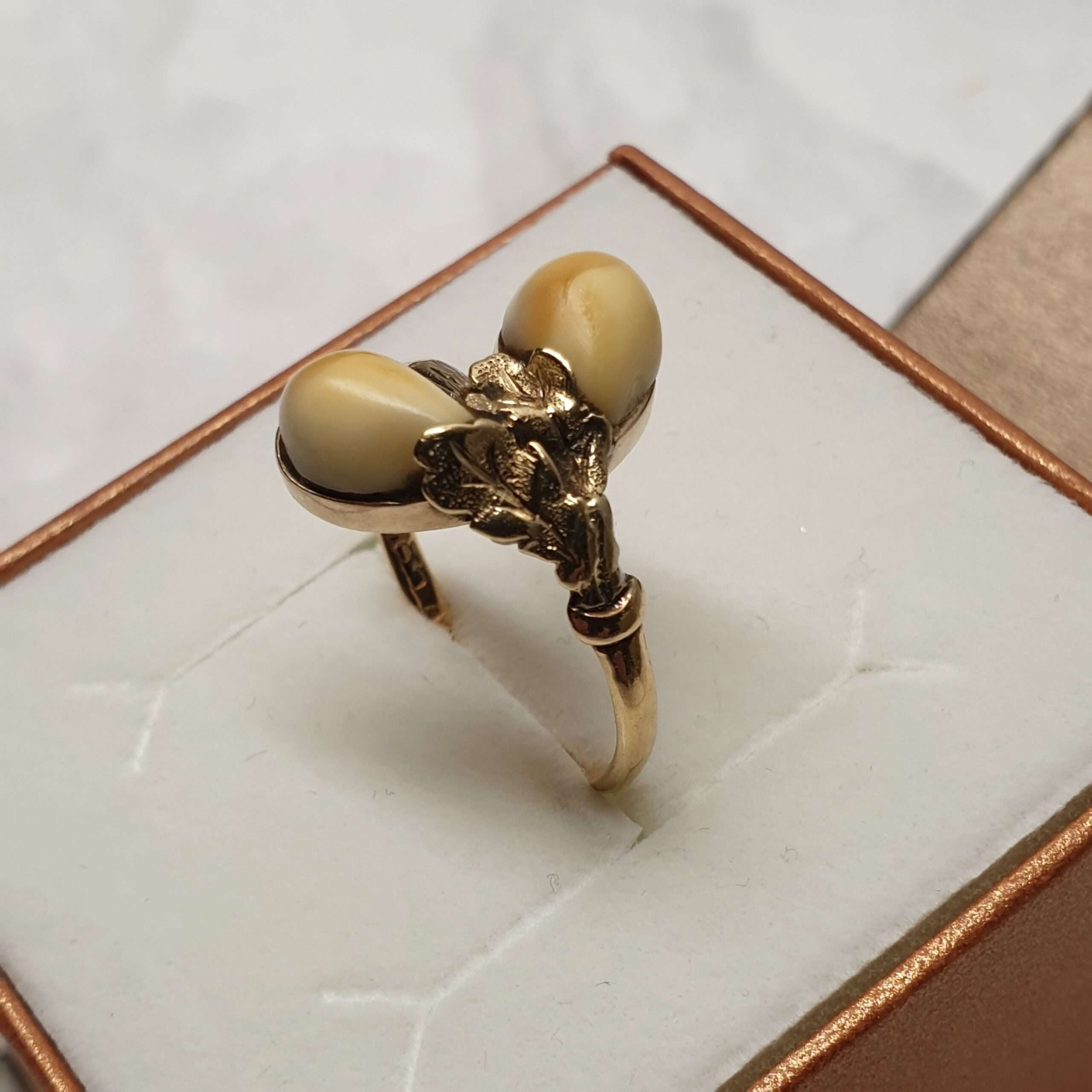 18 mm Nostalgischer Ring Goldring Trachtenschmuck Tracht Gold 585 Grandeln Goldschmiede Kunst selten rar GR210 – Bild 3